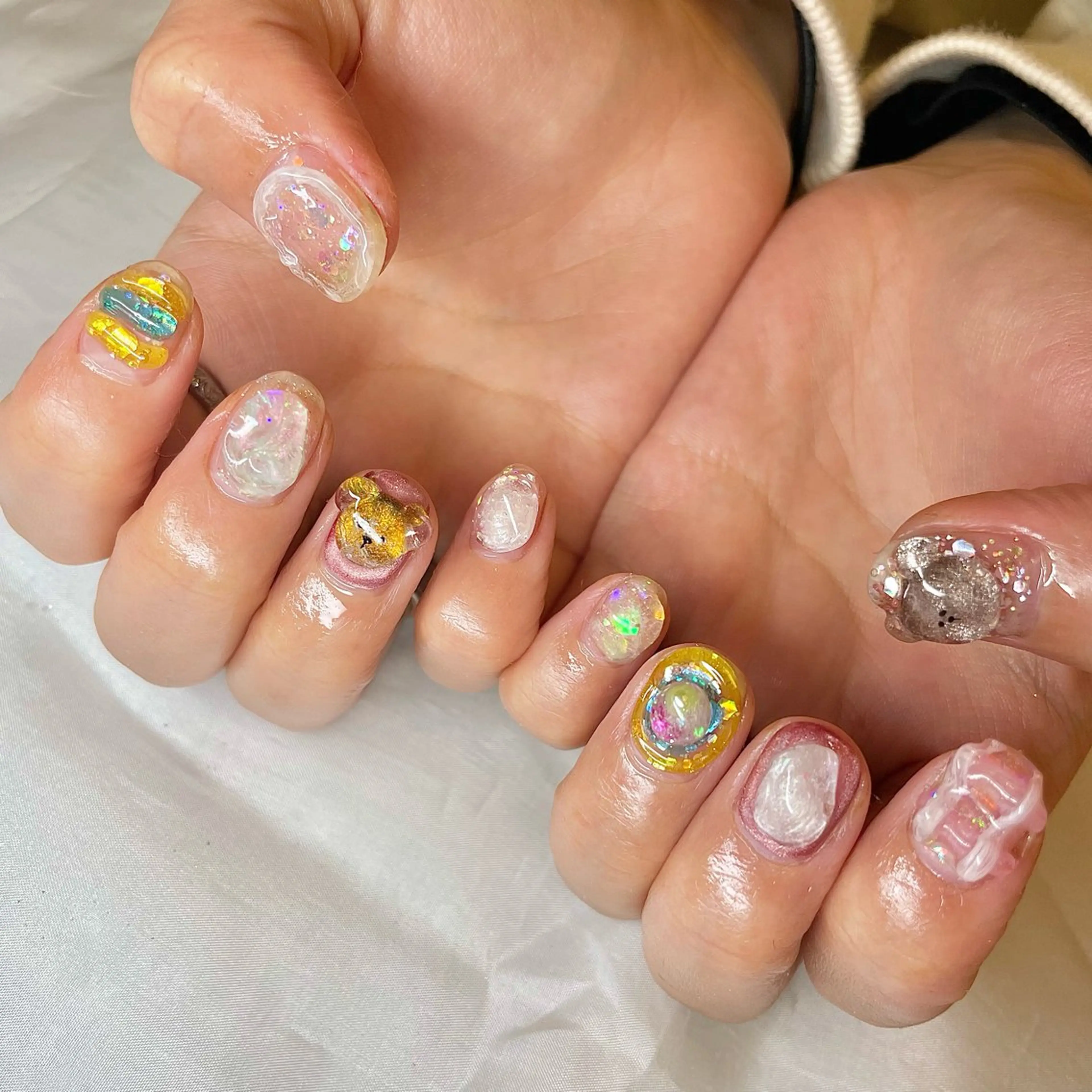 メンズ ネイル クリアネイル nail&eye Aoのマツエク・マツパデザイン