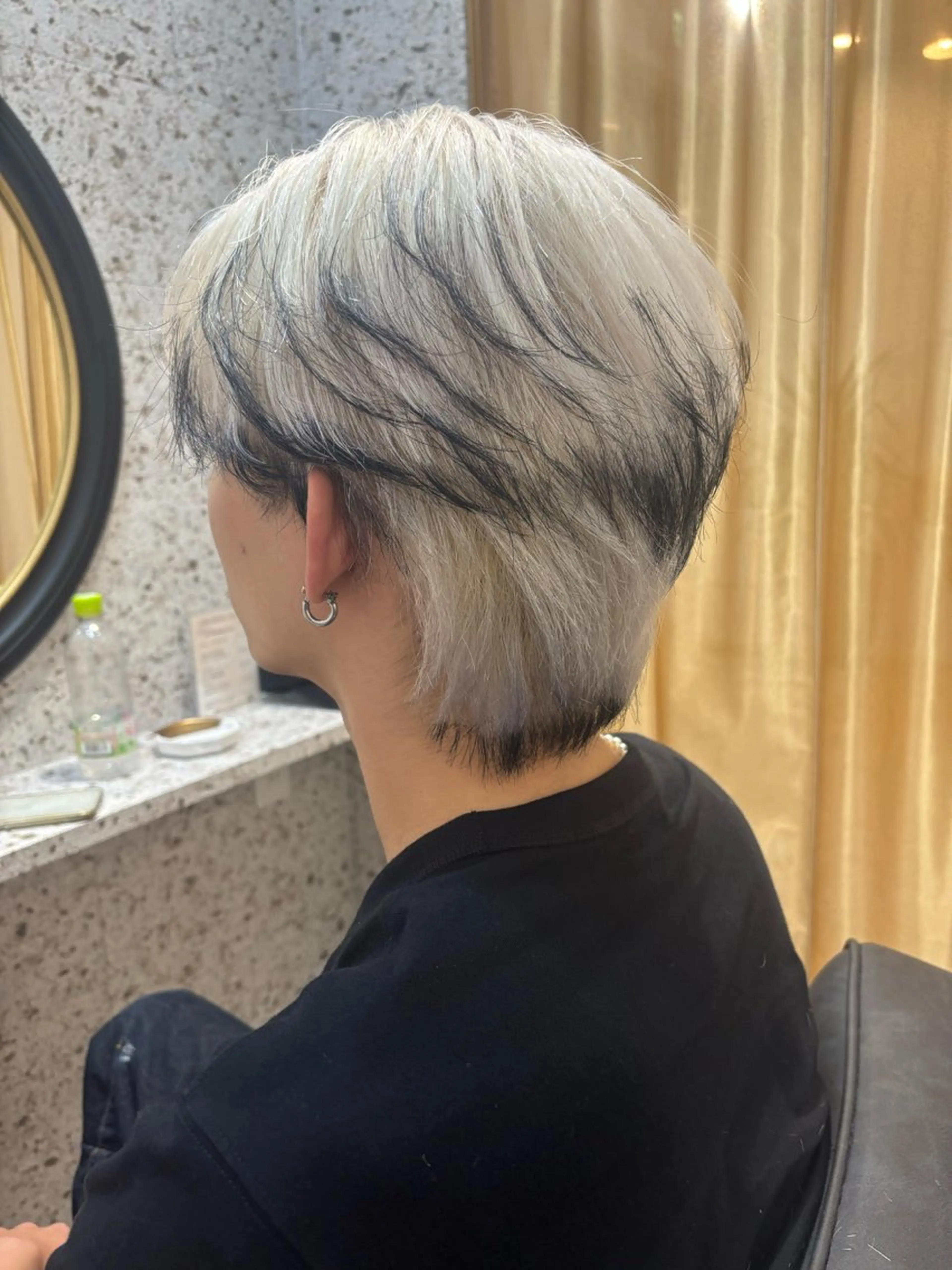 ショート カラー メンズ メンズブリーチ 黒髪 ブリーチ ブロンド ホワイトブロンド ヘアカラー lani hair salon所属・SHOTO ハイトー ン/デザインカラーのヘアスタイル