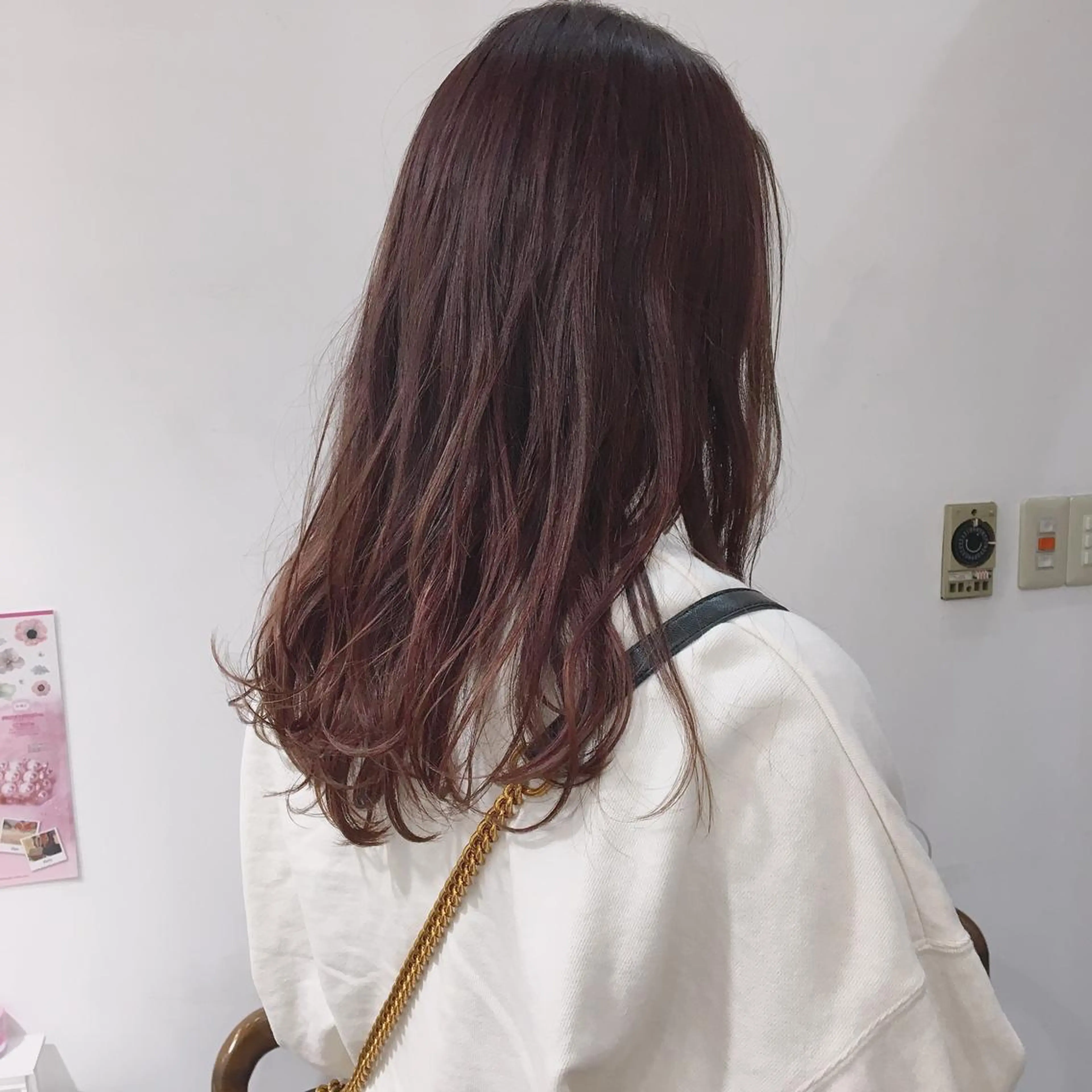 セミロング カラー ベージュカラー ハイライトカラー ピンクカラー ピンクベージュ ハイライト beauty   beast 西新店のヘアスタイル