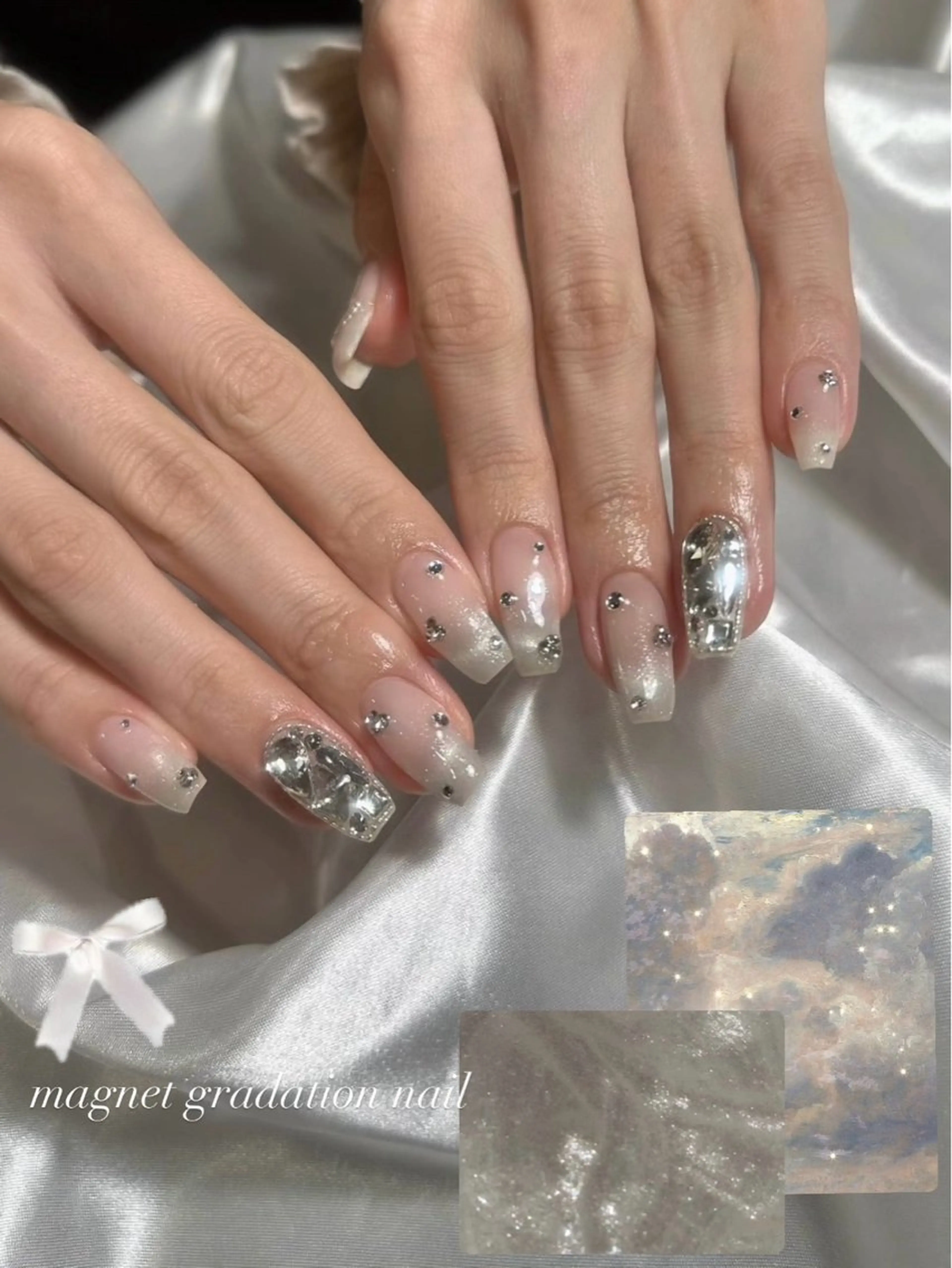 ネイル ハンドネイル tsuki🎀ワンホ ン🍒ガーリー🪄のネイルデザイン