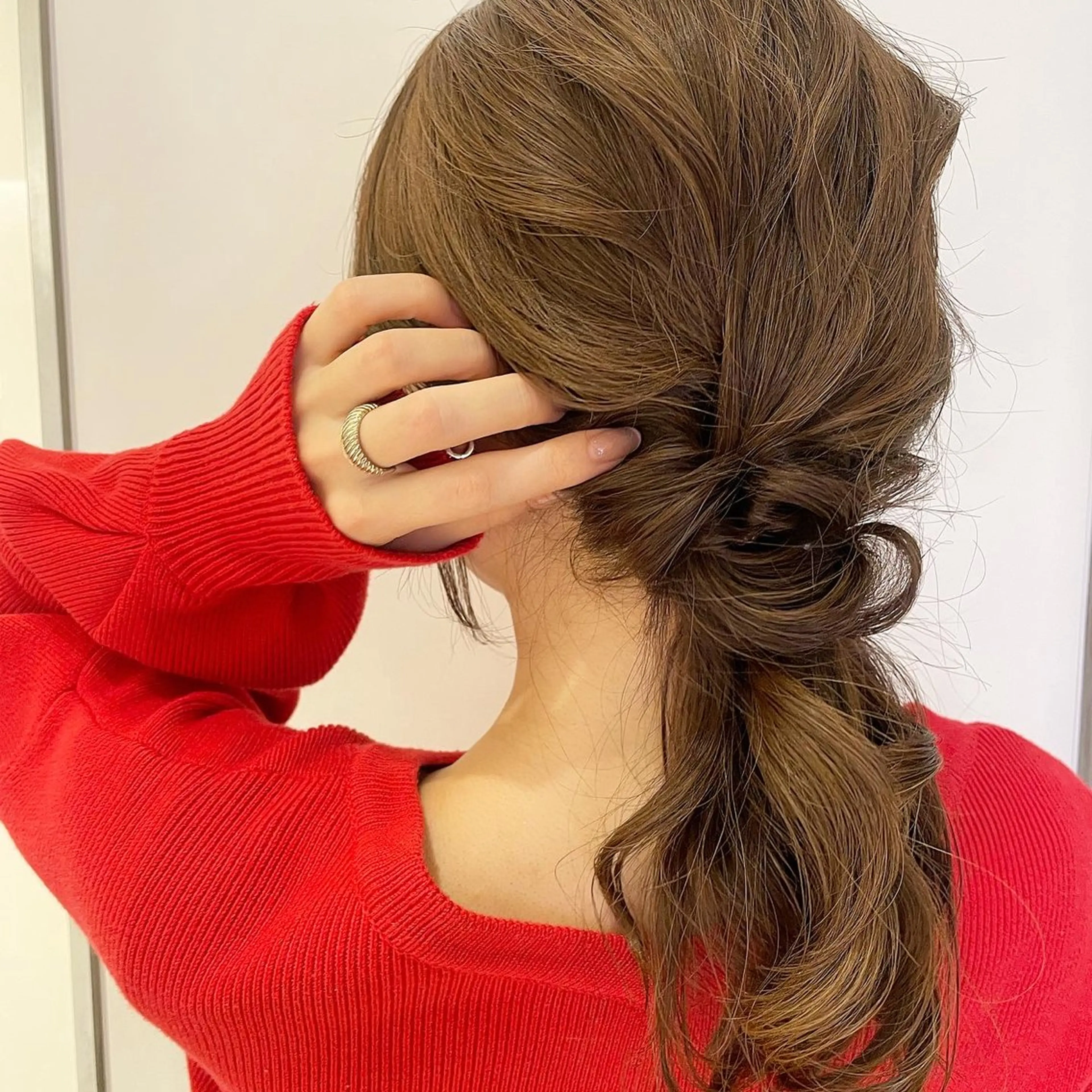 セミロング 韓国風パーマ/ヘア セット/店長みづきのヘアスタイル