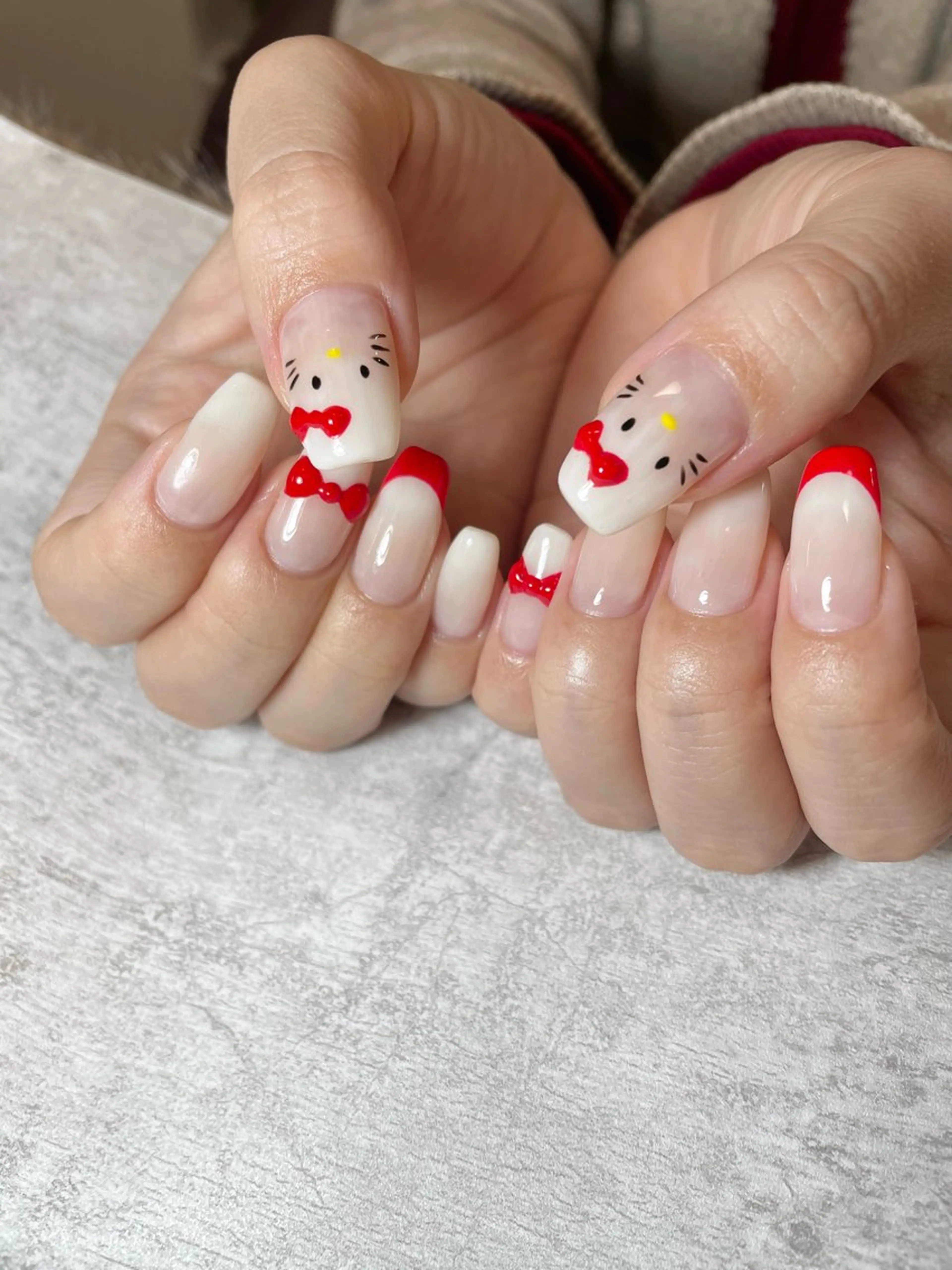 ネイル 持ち込み リボン BEAUTY GARDEN 【nail salon unseul】所属・nana .のネイルデザイン