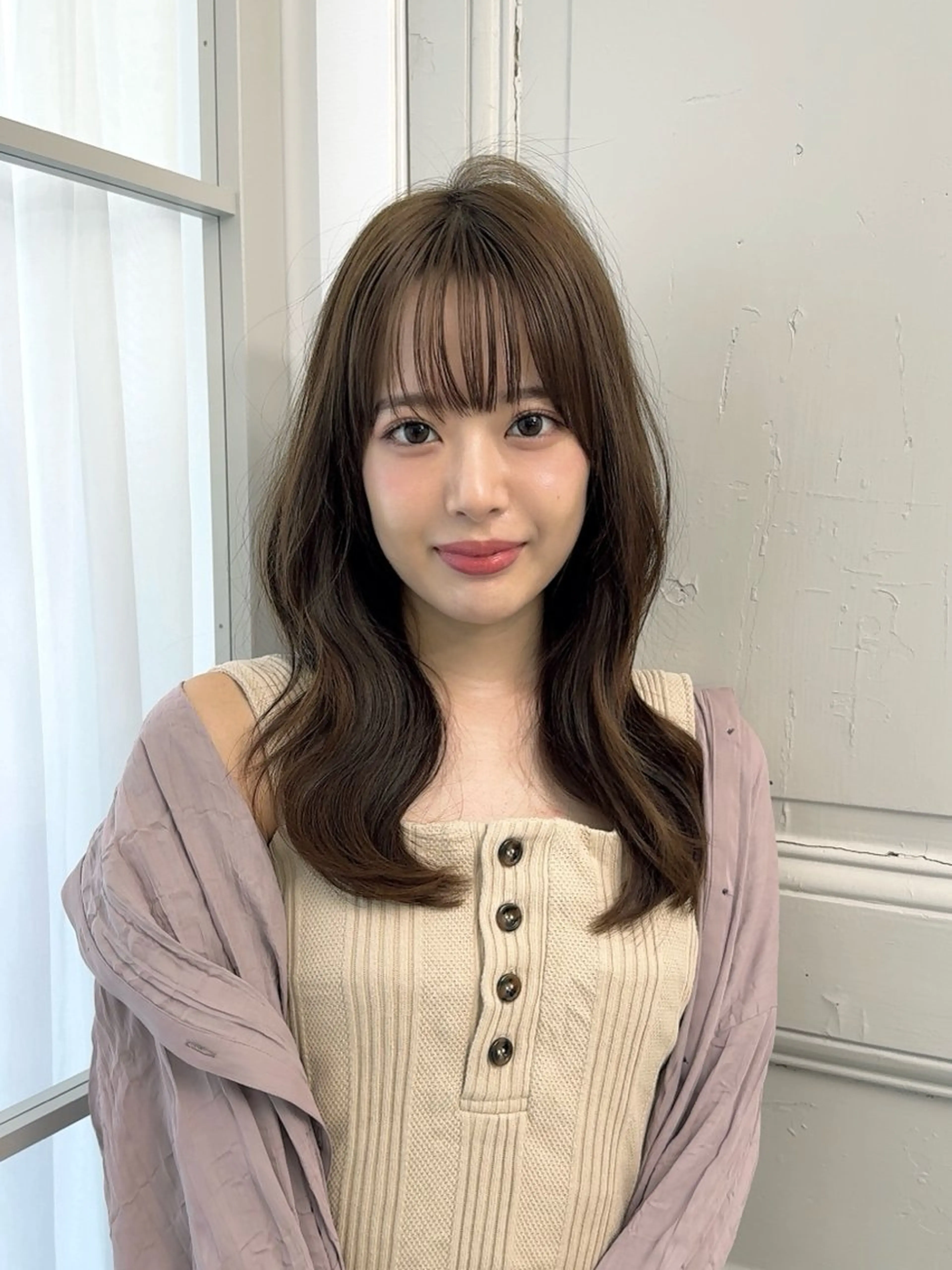 セミロング カット ヘアカラー 縮毛矯正 トリートメント 髪質改善/艶髪 MINAMIのヘアスタイル