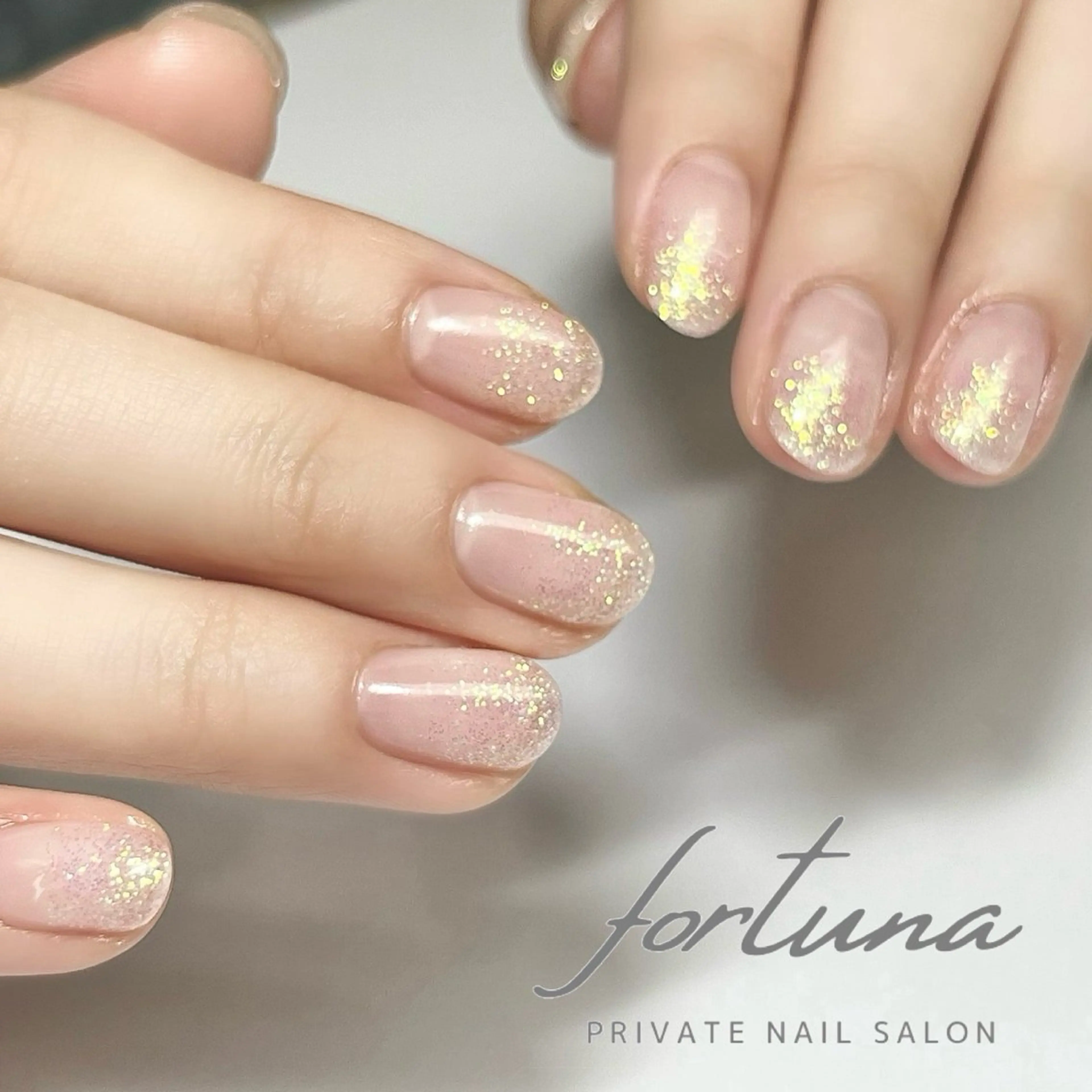 ネイル ジェルネイル グラデーション ラメ(グリッター) ラメグラデーション パラジェル fortuna 武藤裕美のネイルデザイン