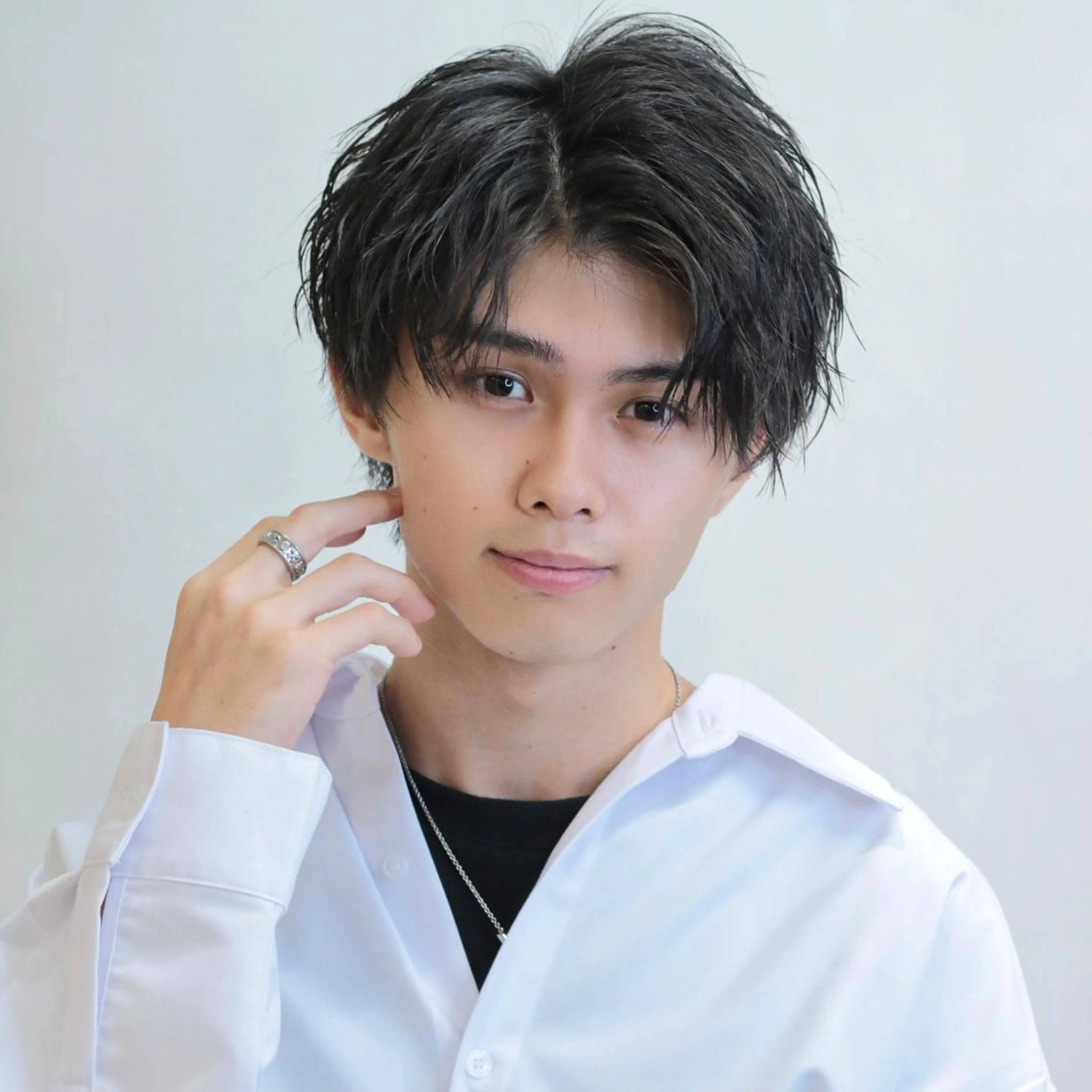 ショート パーマ ヘアアレンジ メンズ 飯塚 想のヘアスタイル