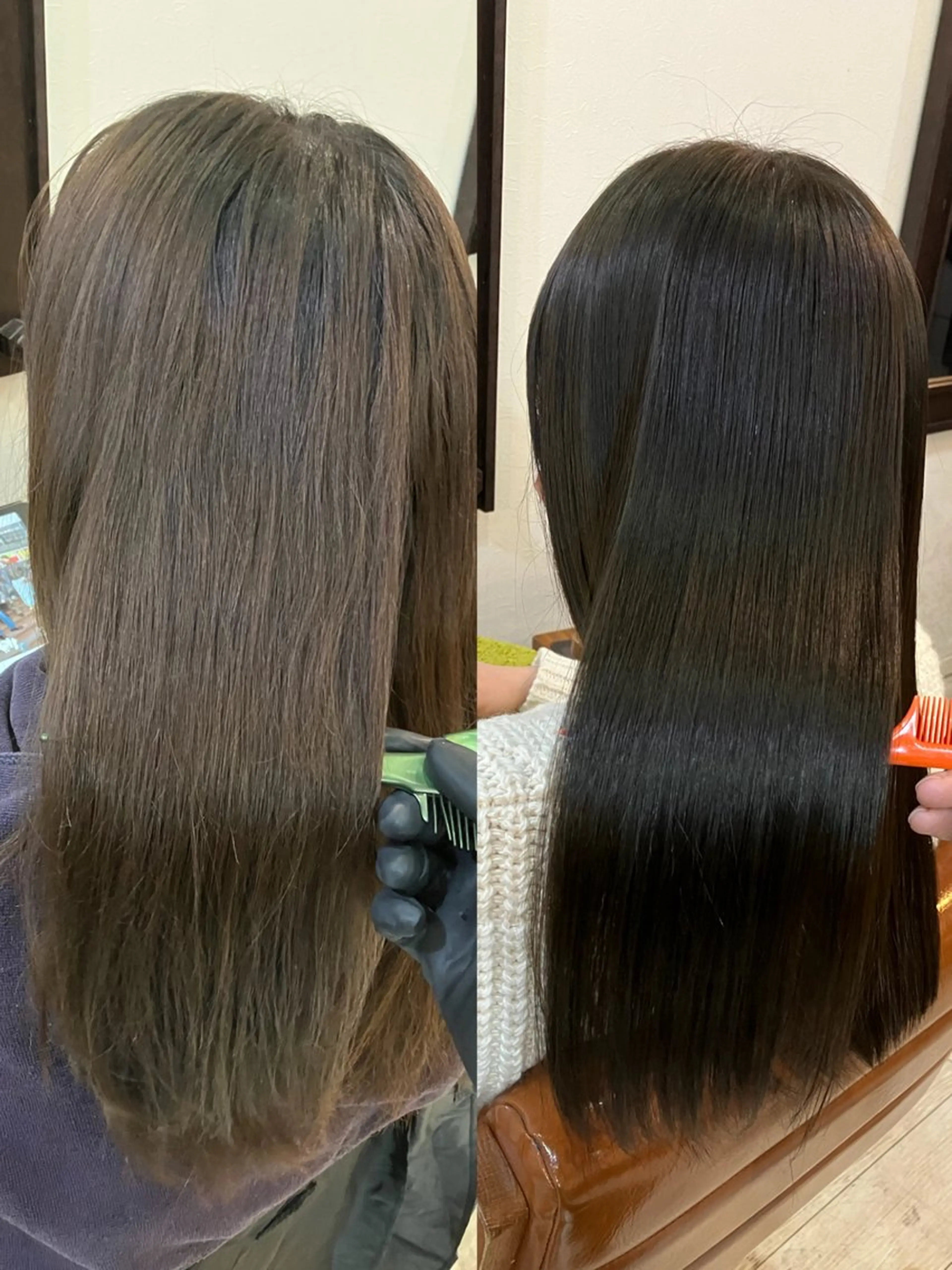 セミロング カラー 髪質改善 トリートメント カット ヘアカラー トリートメント 🍀髪質改善、カラー TAICHI🍀のヘアスタイル