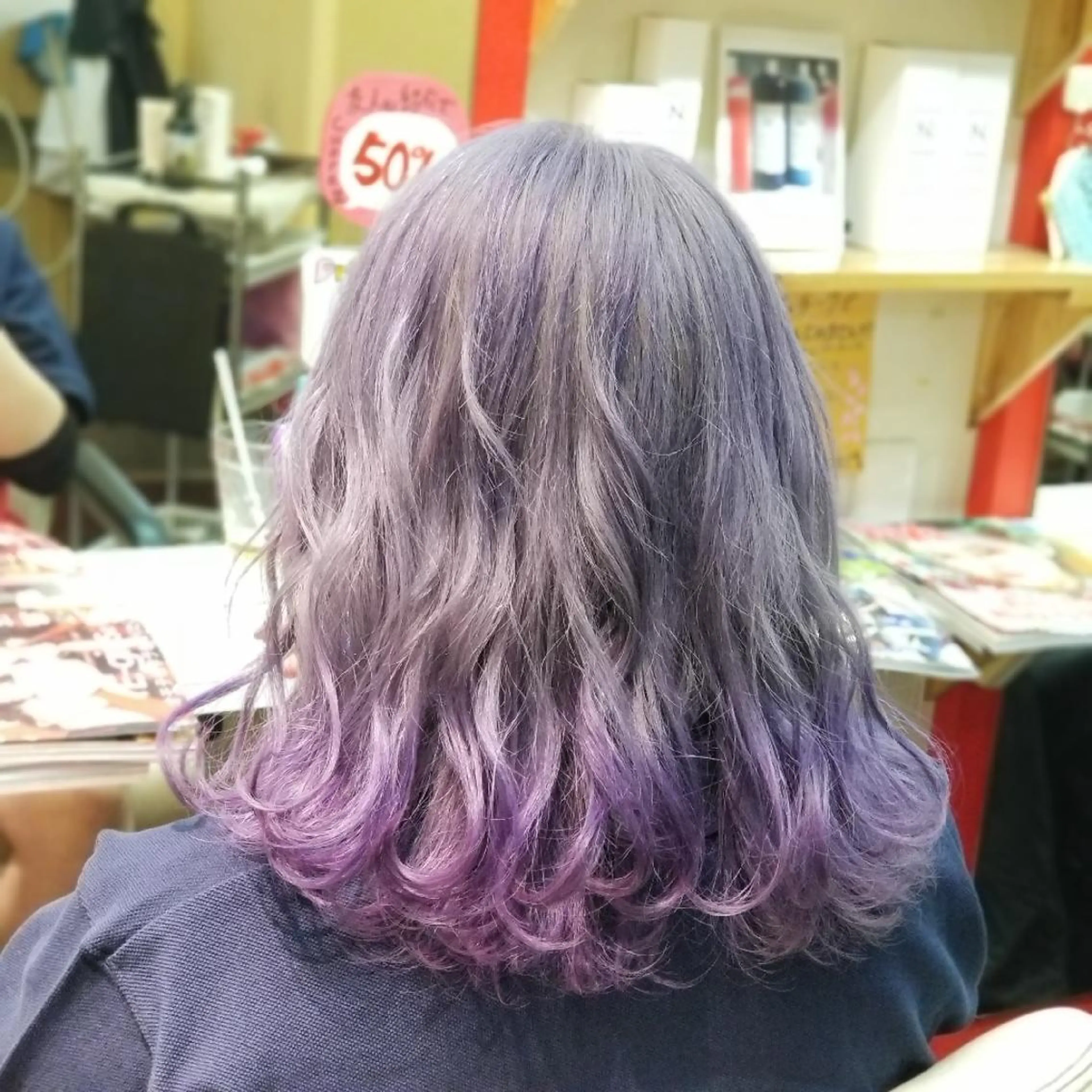 ミディアム カラー ヘアカラー トリートメント 植田 /エクステ /ブリーチ/髪質改善のヘアスタイル