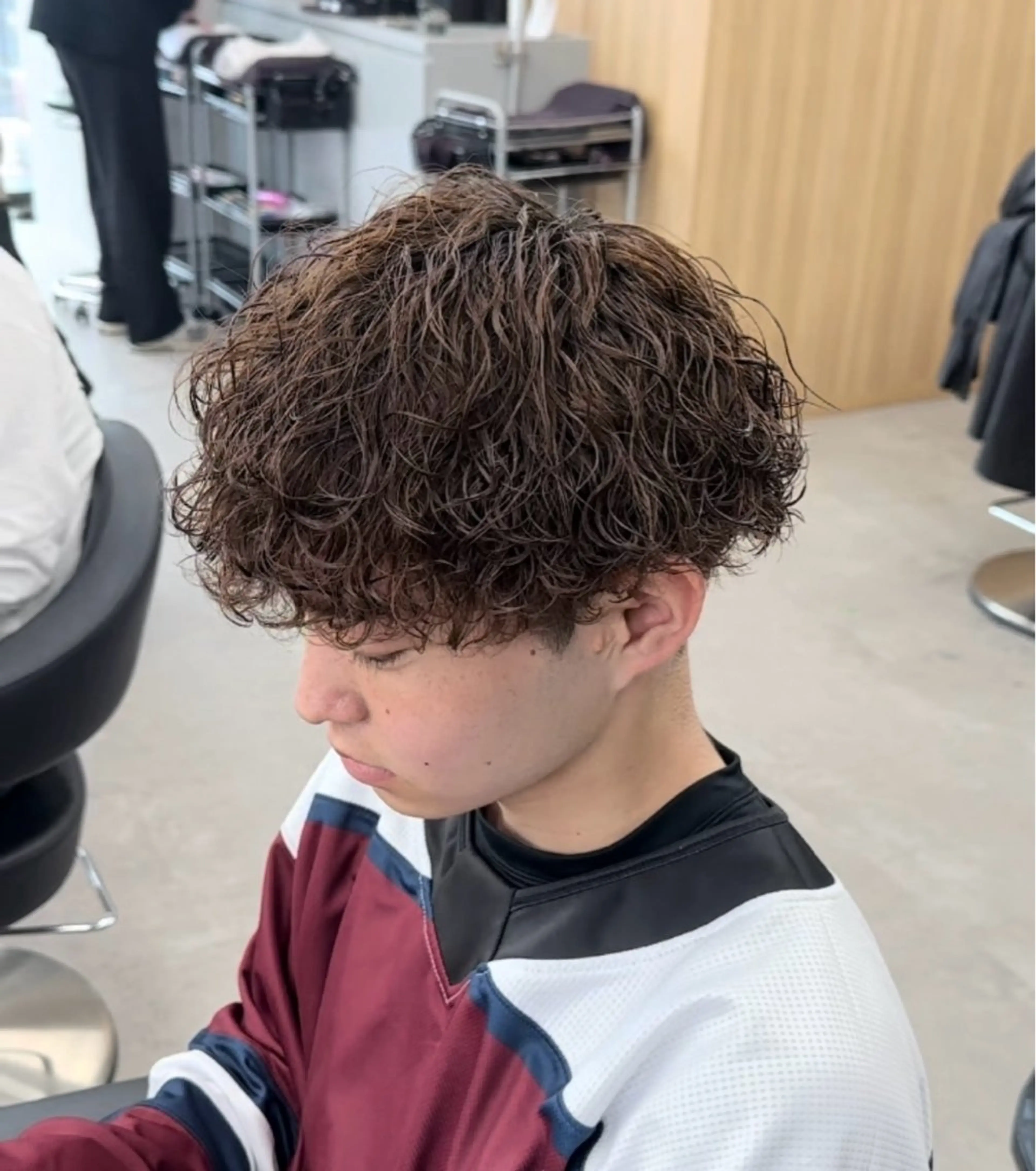 ショート カラー パーマ ハイライトカラー メッシュ ハイライト ショートヘア 縮毛矯正 福井祥太／ニュアンス /韓国メンズ🇰🇷のヘアスタイル