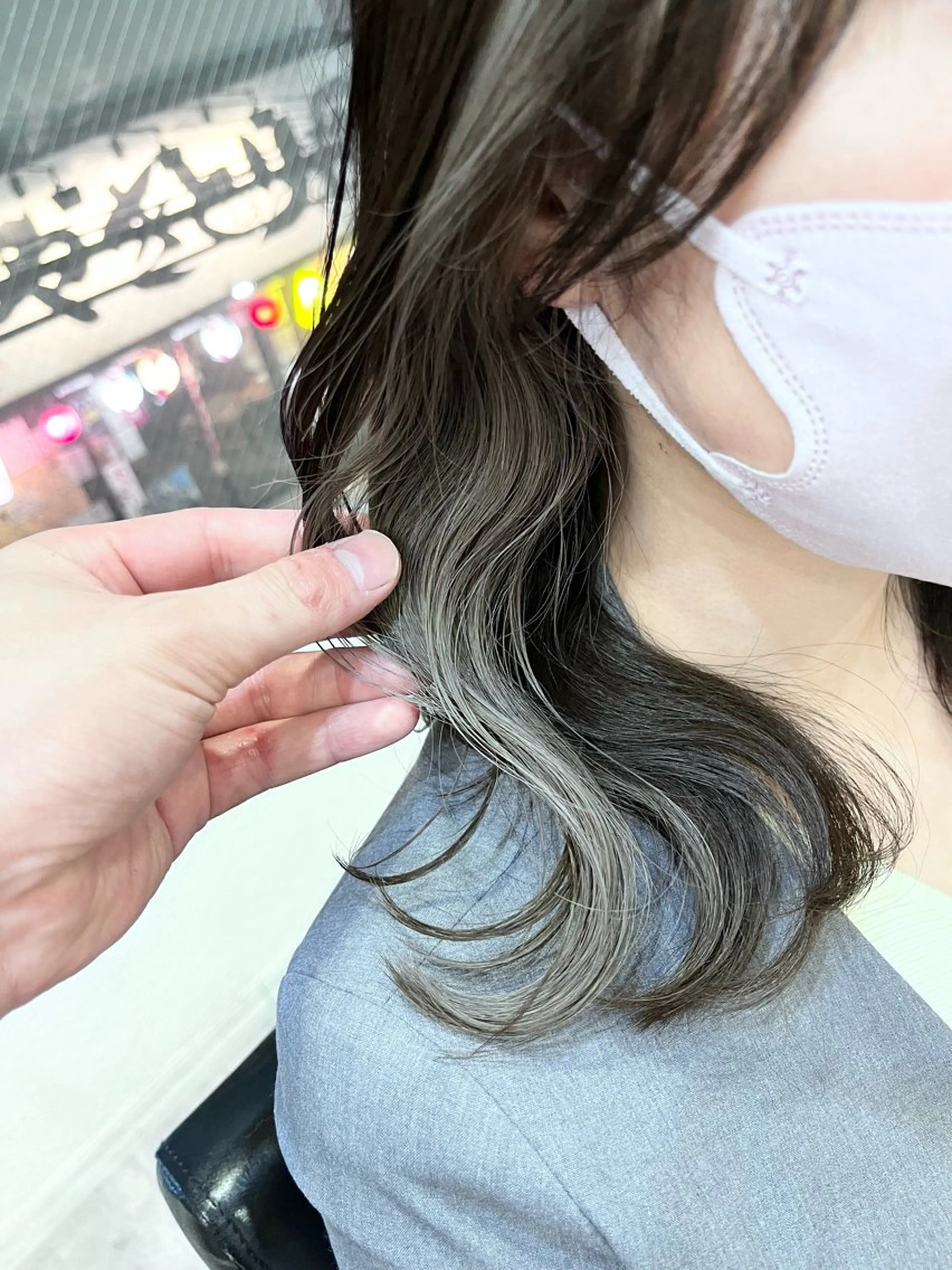 セミロング カラー 艶髪矯正/髪質改善 カイトのヘアスタイル