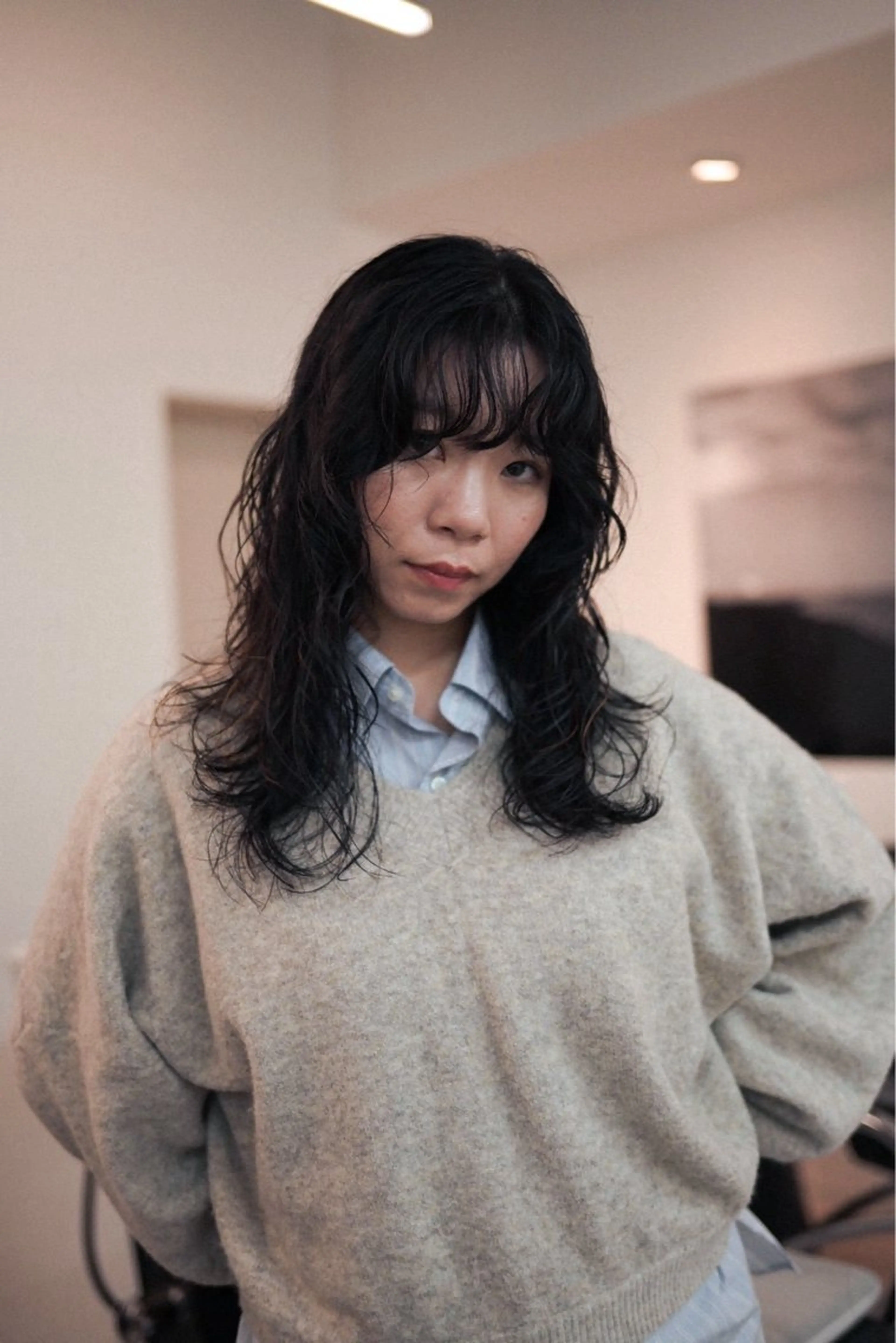 パーマ カット トリートメント ちばた/レイヤー 似合わせ/大阪中津のヘアスタイル