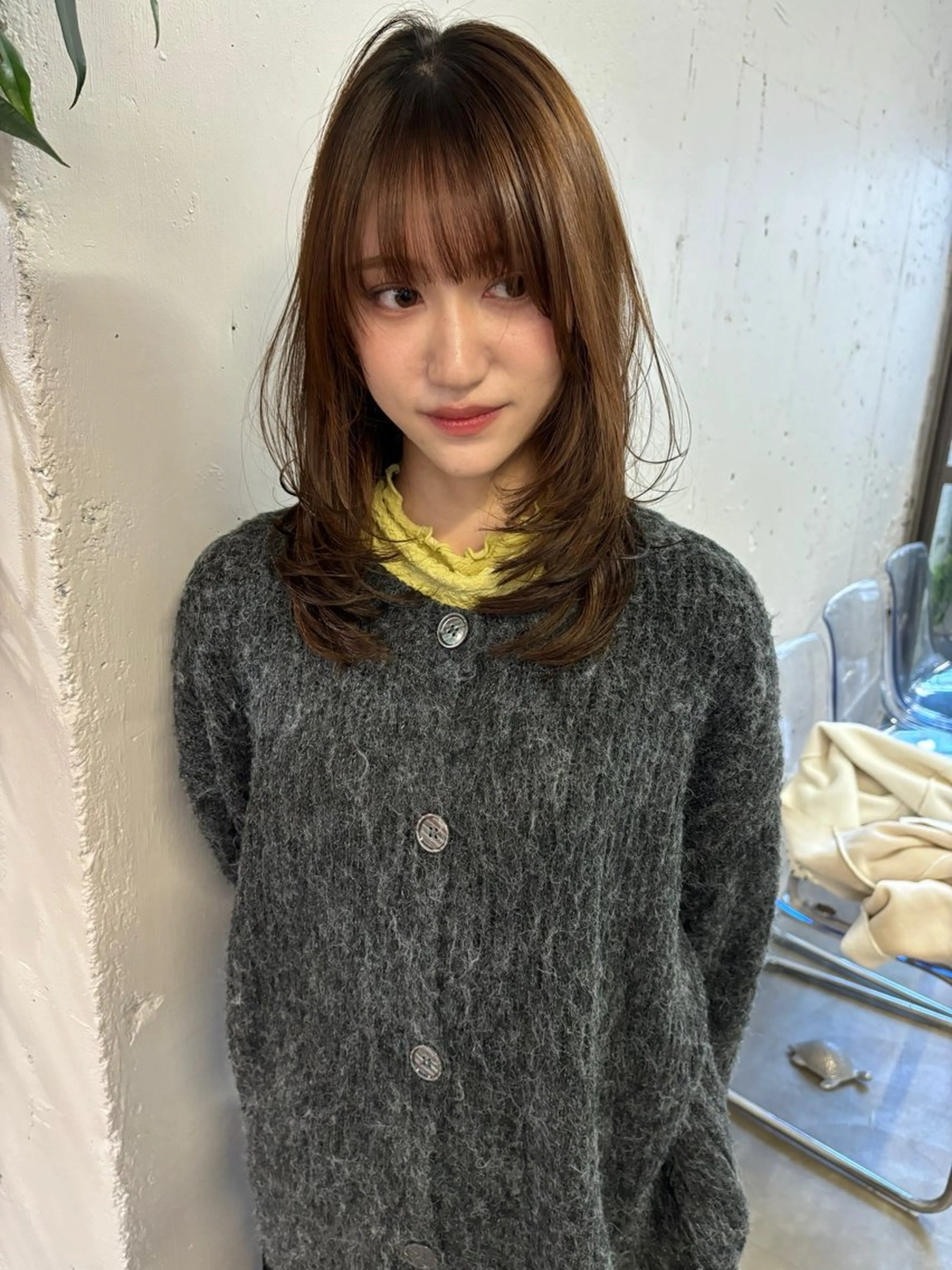 セミロング カット 似合わせレイヤーカ ット　ʚɞ riiのヘアスタイル