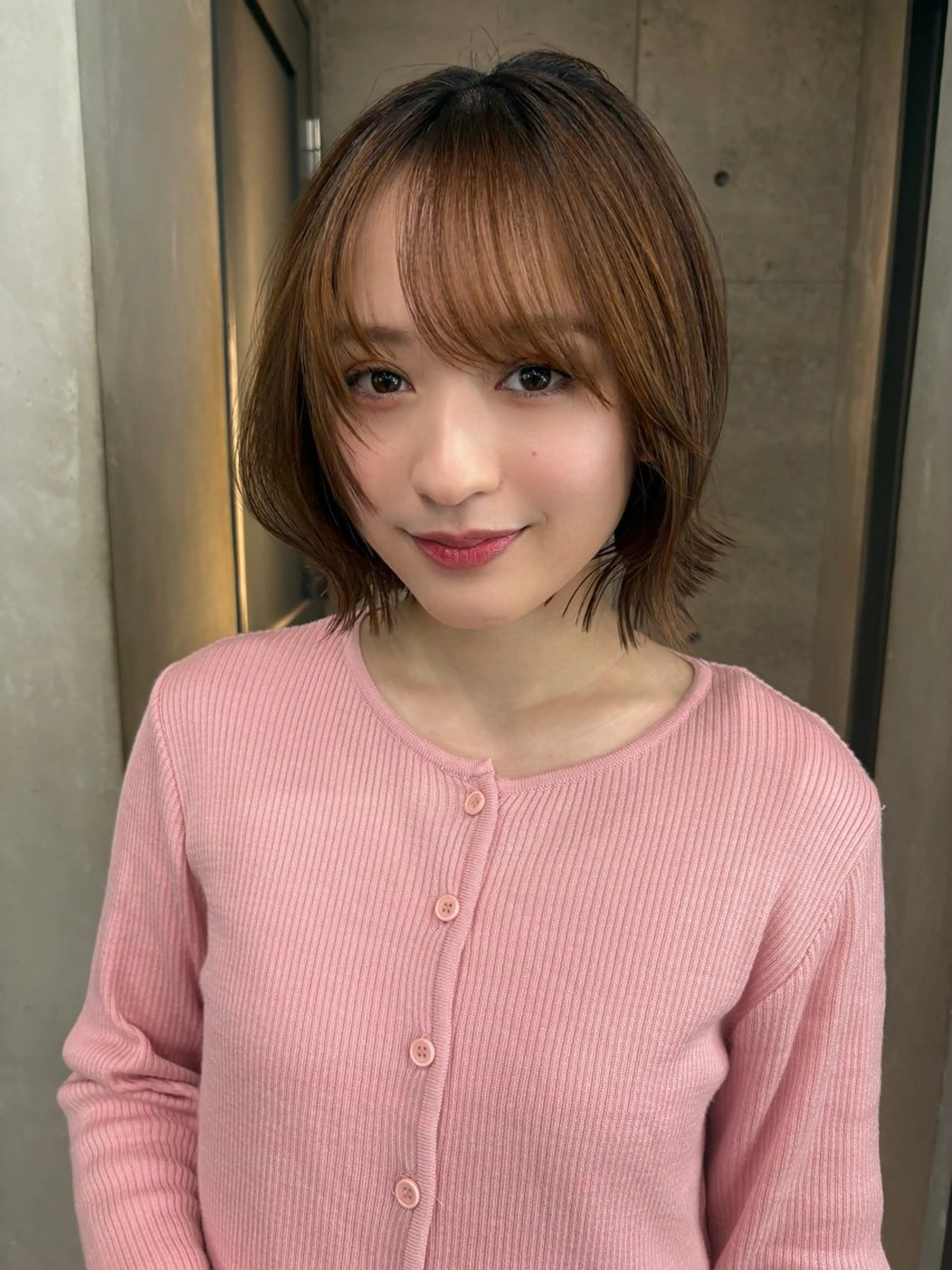 ショート カラー カット ヘアカラー レイヤー/柔色 カラー/SAkiのヘアスタイル