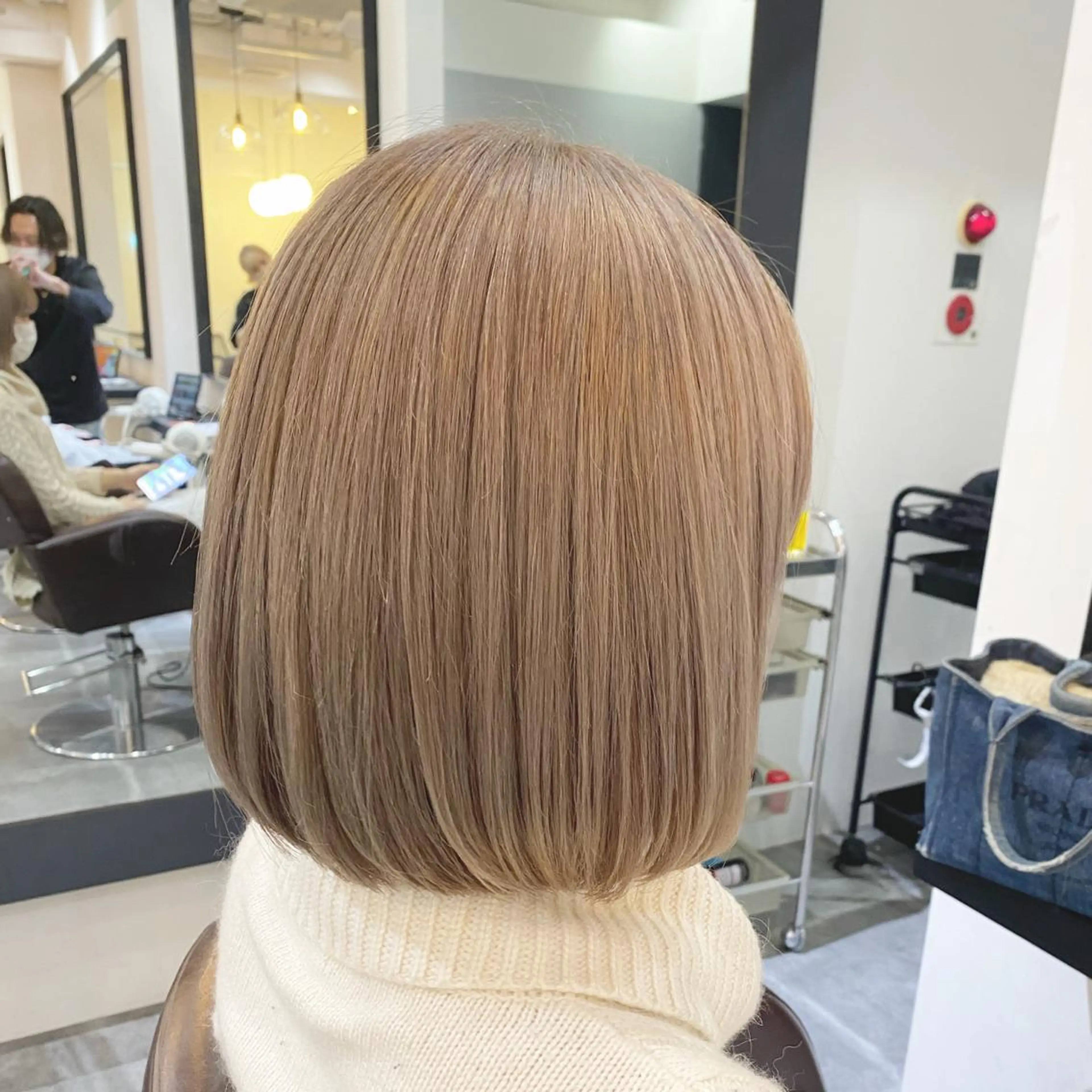 セミロング ヘアカラー 艶ピンク*ヘアセット 🌙shioriのヘアスタイル
