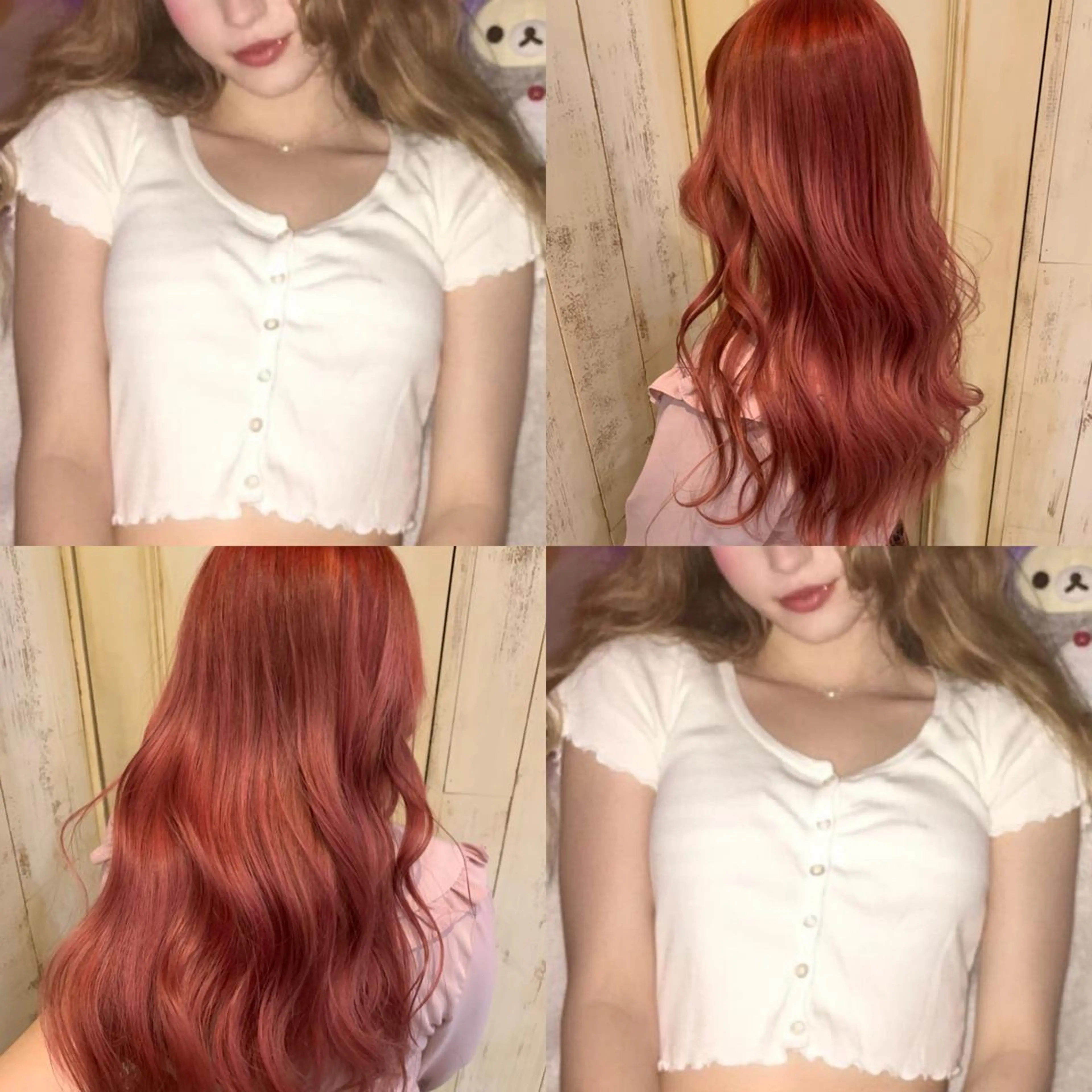ロング カラー ピンクカラー レイヤー×グレージュ /ピンク🩷mioのヘアスタイル