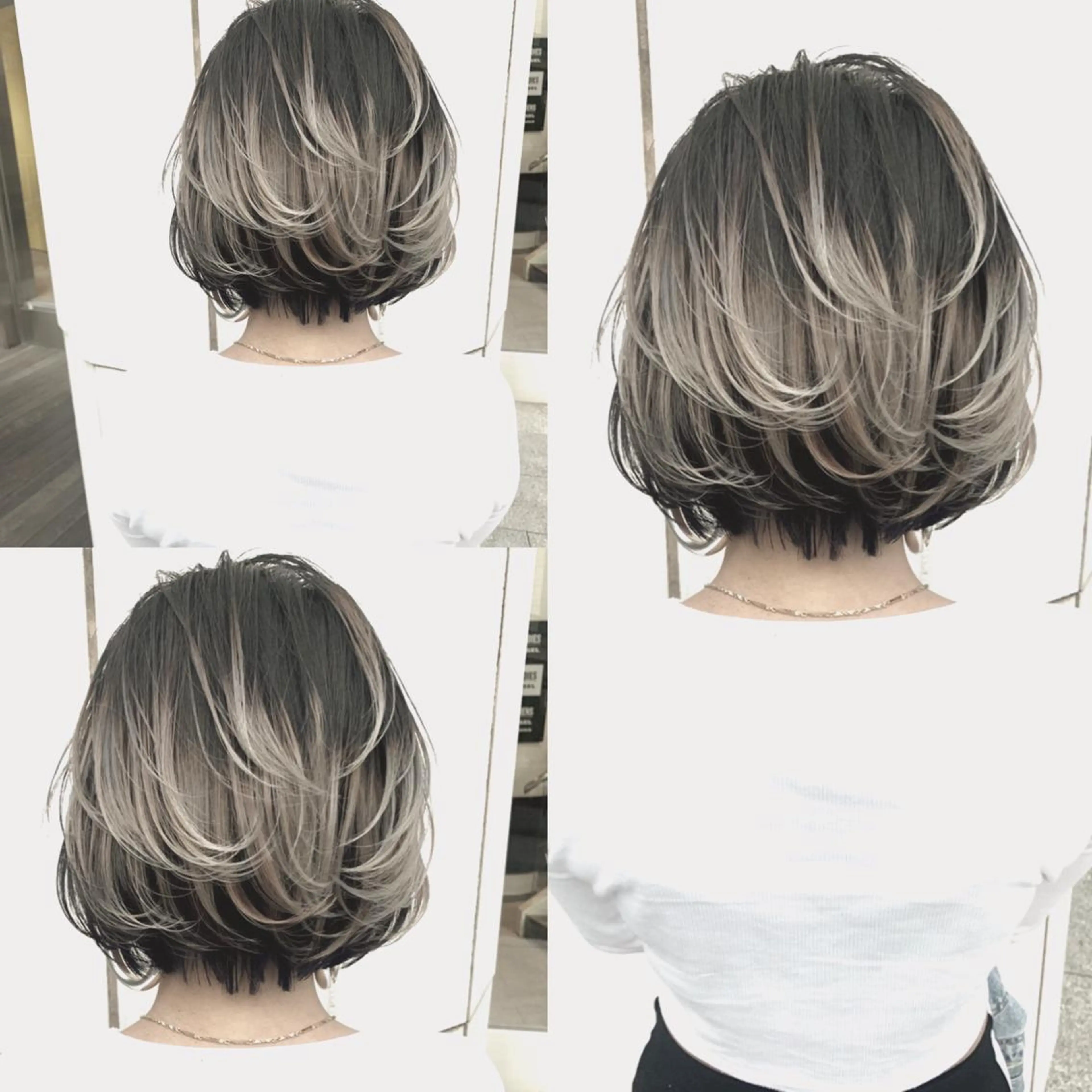 ショート カラー ヘアアレンジ ショートボブ アッシュ バレイヤージュ ベージュカラー ハイライトカラー ヘアカラー ブリーチ＆カラーが 得意☀️望月宣雄☀️のヘアスタイル