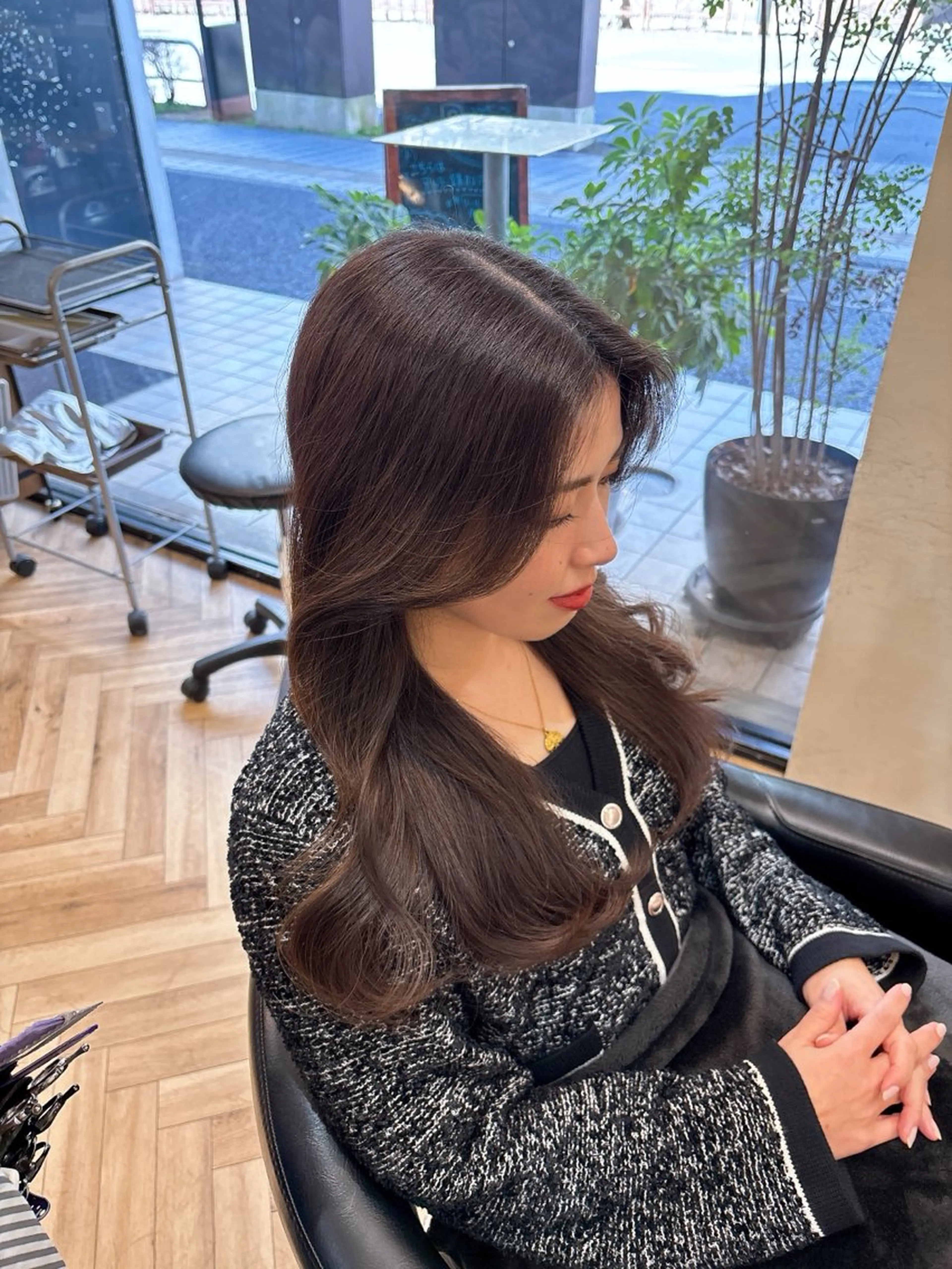 ロング カット ヘアカラー 韓国ヘア/レイヤー 🇰🇷/艶髪/長橋のヘアスタイル