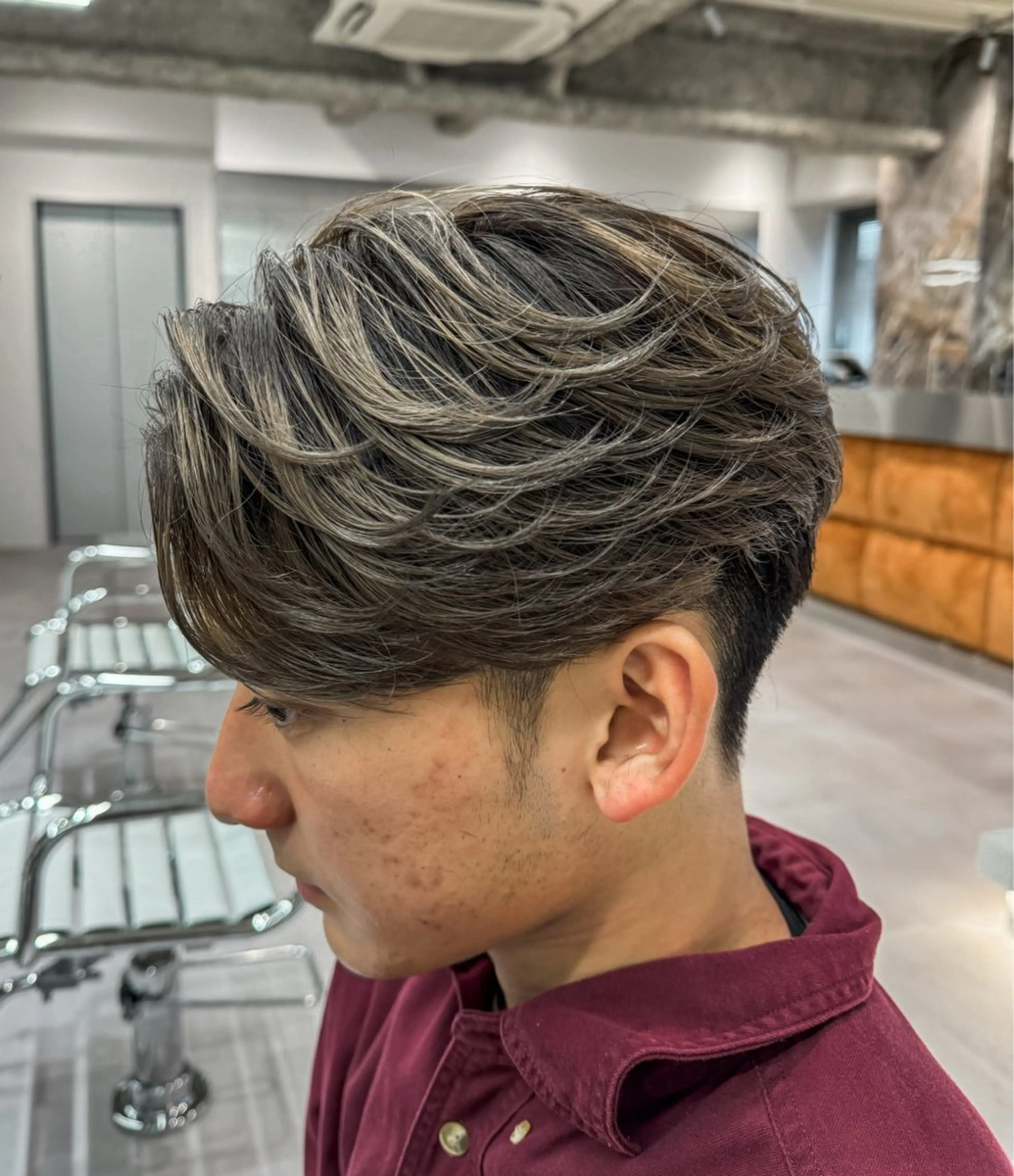 パーマ メンズ メンズバレイヤージュ メンズパーマ ニュアンスパーマ ブリーチ/パーマ特化 片平和寿のヘアスタイル