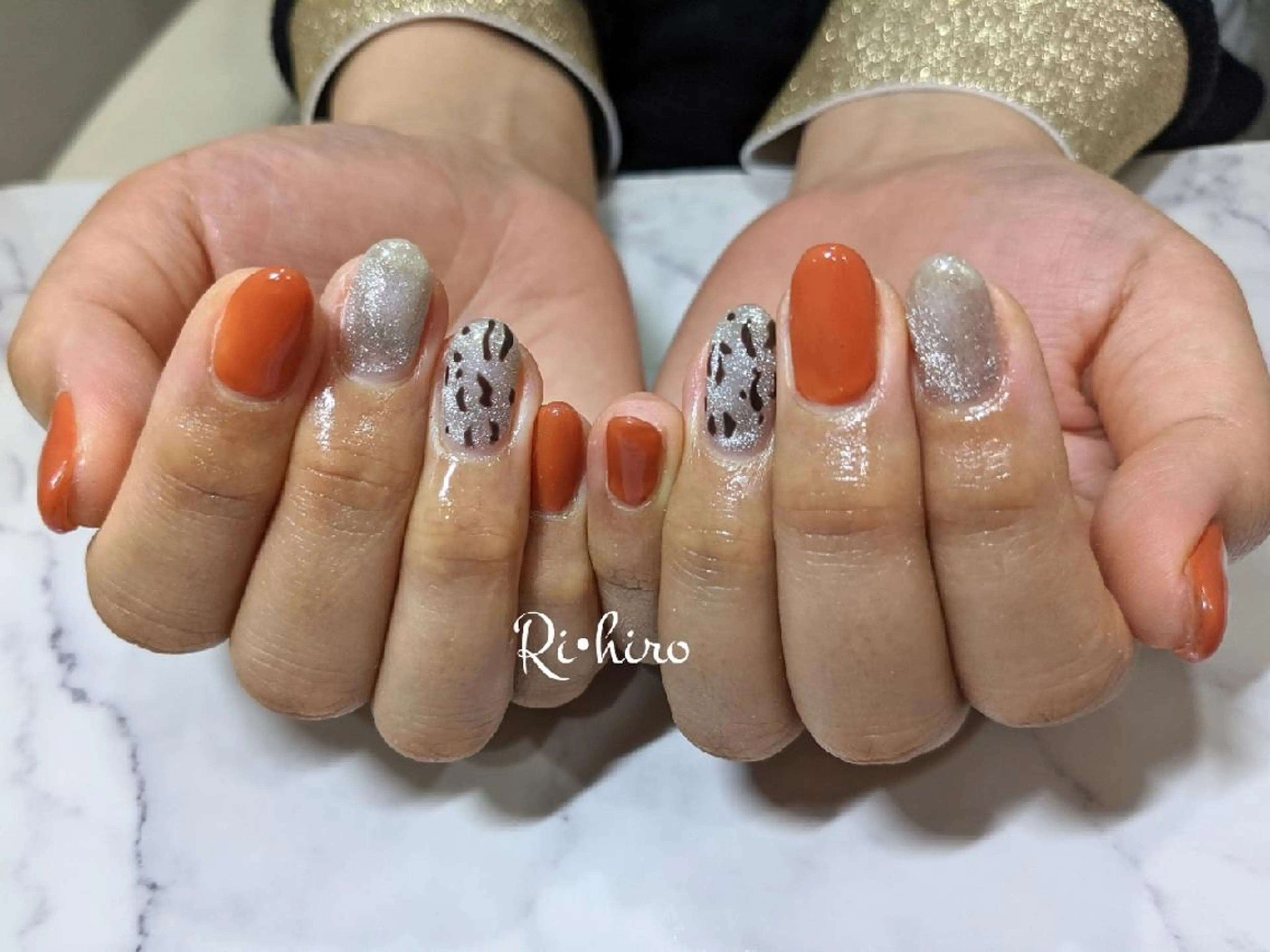 ネイル アートネイル フラワーネイル 冬ネイル ネイル&フラワーサロン〜Ri✦hiro〜鳥栖店所属・HIRATA RIEのネイルデザイン