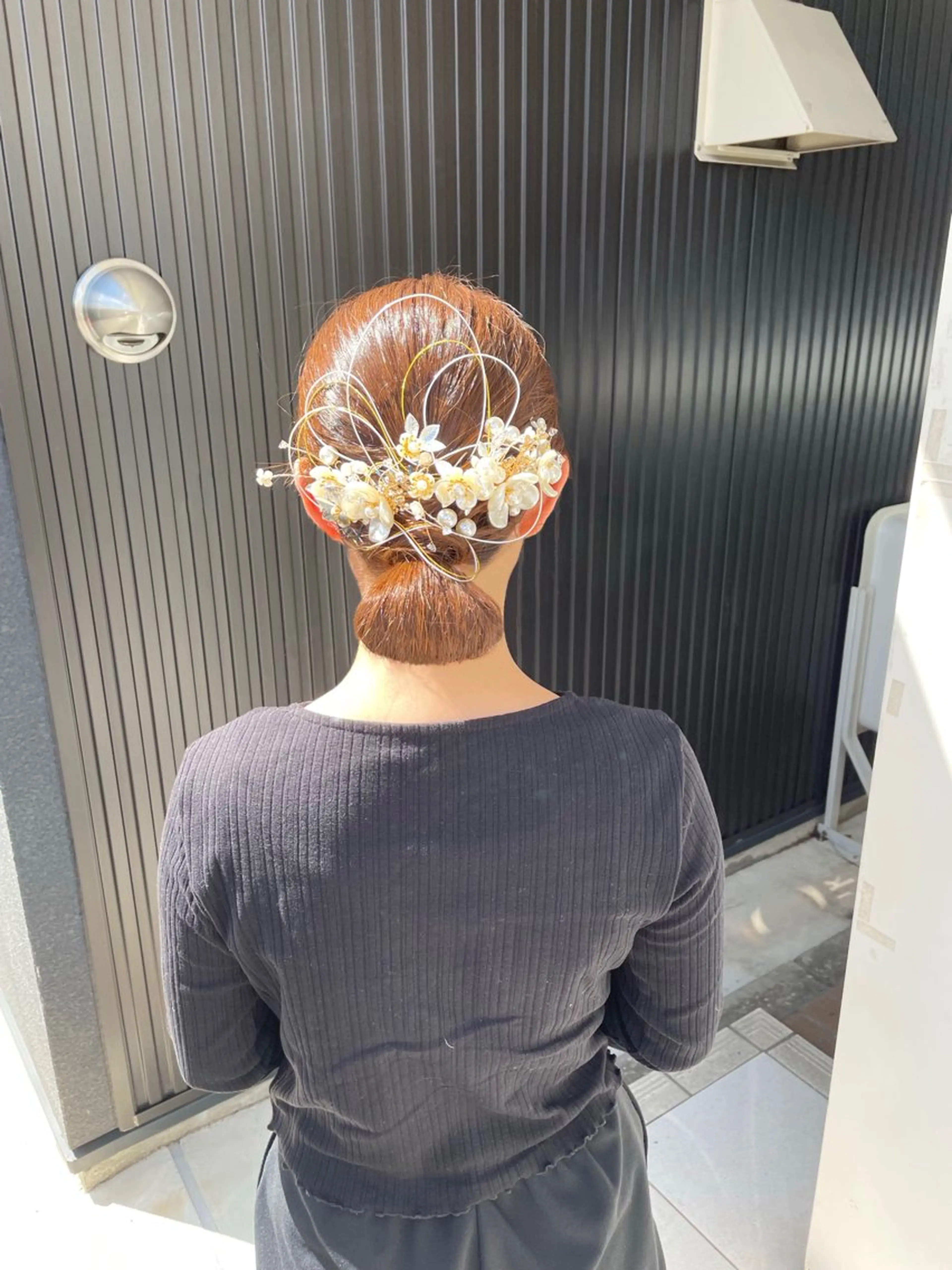 ヘアアレンジ 成人式 お団子ヘア 結婚式・ブライダル 簡単アレンジ 玉ねぎヘアー ヘアセット AYU / MODE K's 松原のヘアスタイル