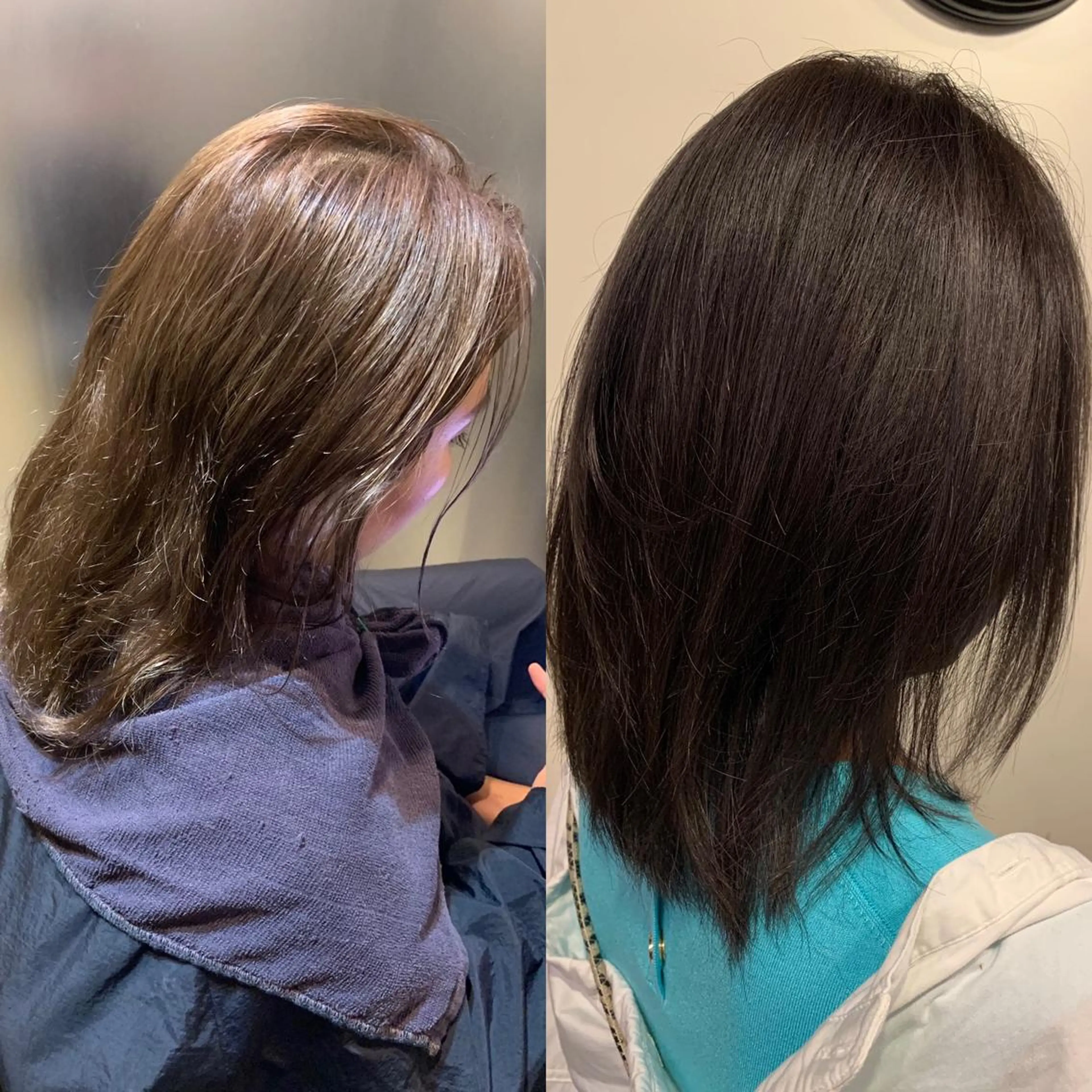 ミディアム カラー 亀田 泰生のヘアスタイル