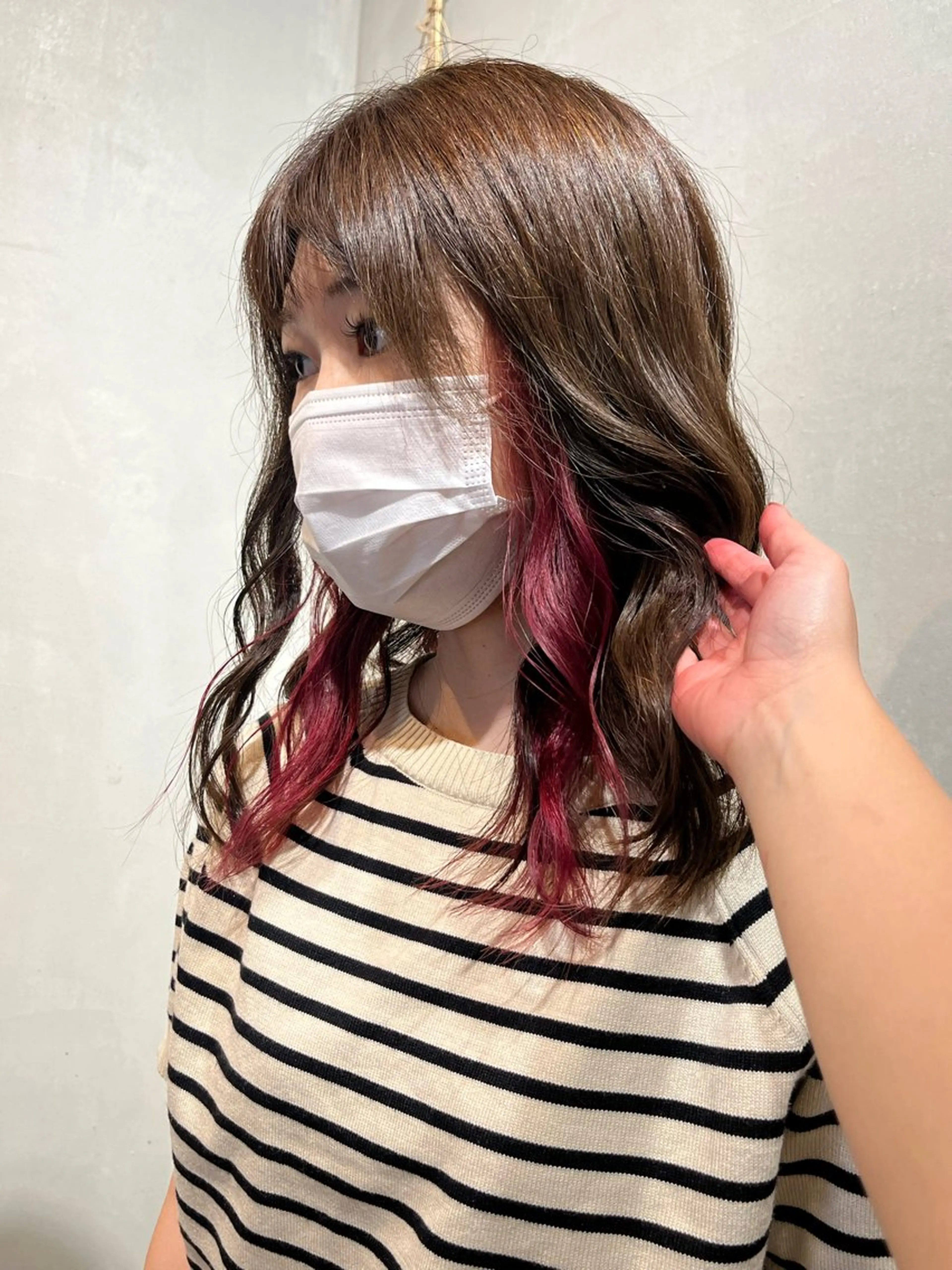 ミディアム カラー ヘアカラー Uo/似合わせパーマ /髪質改善/四条烏丸のヘアスタイル