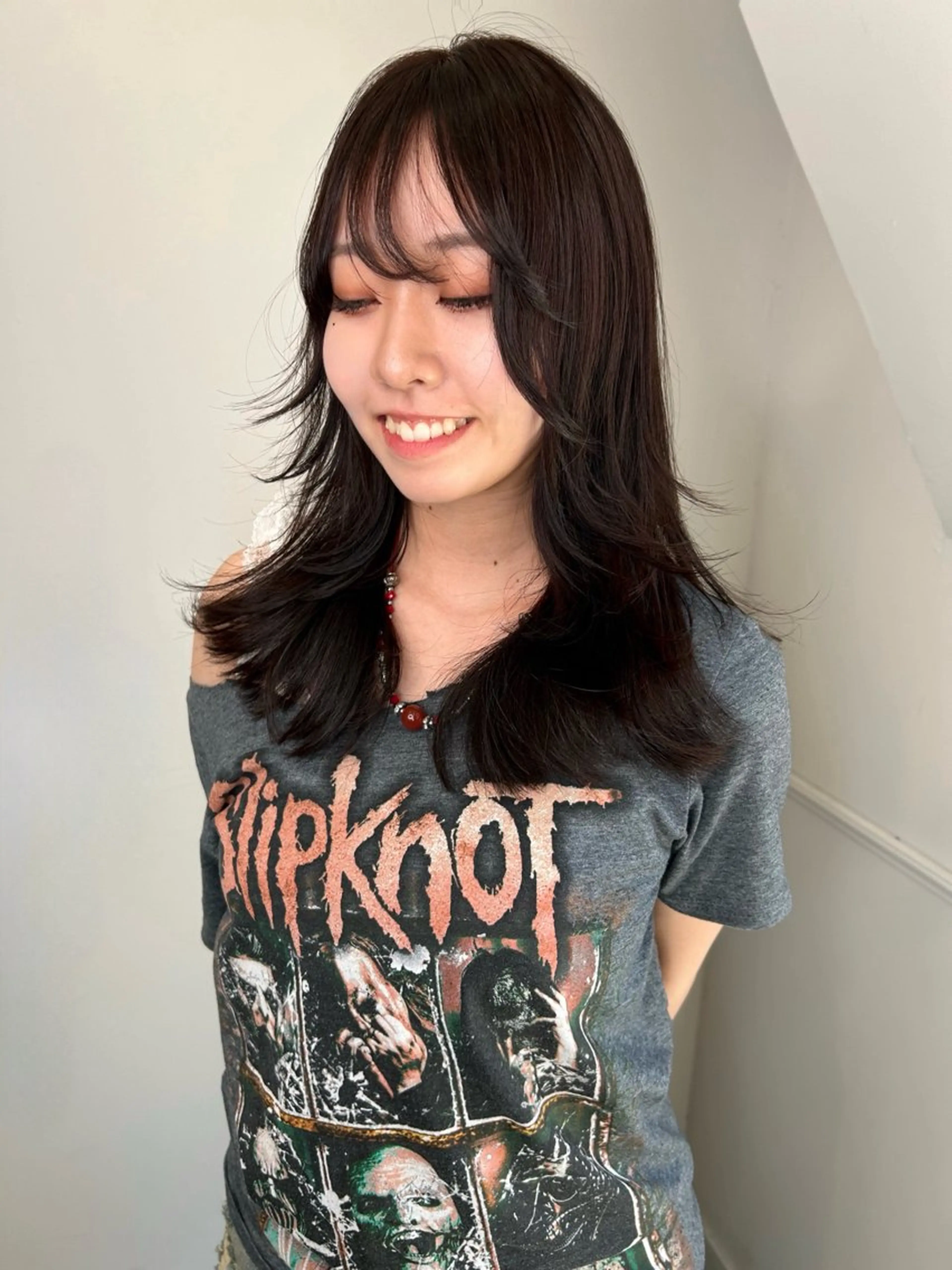 セミロング カラー land所属・透明感カラー/レイヤ ー🌙Honokaのヘアスタイル