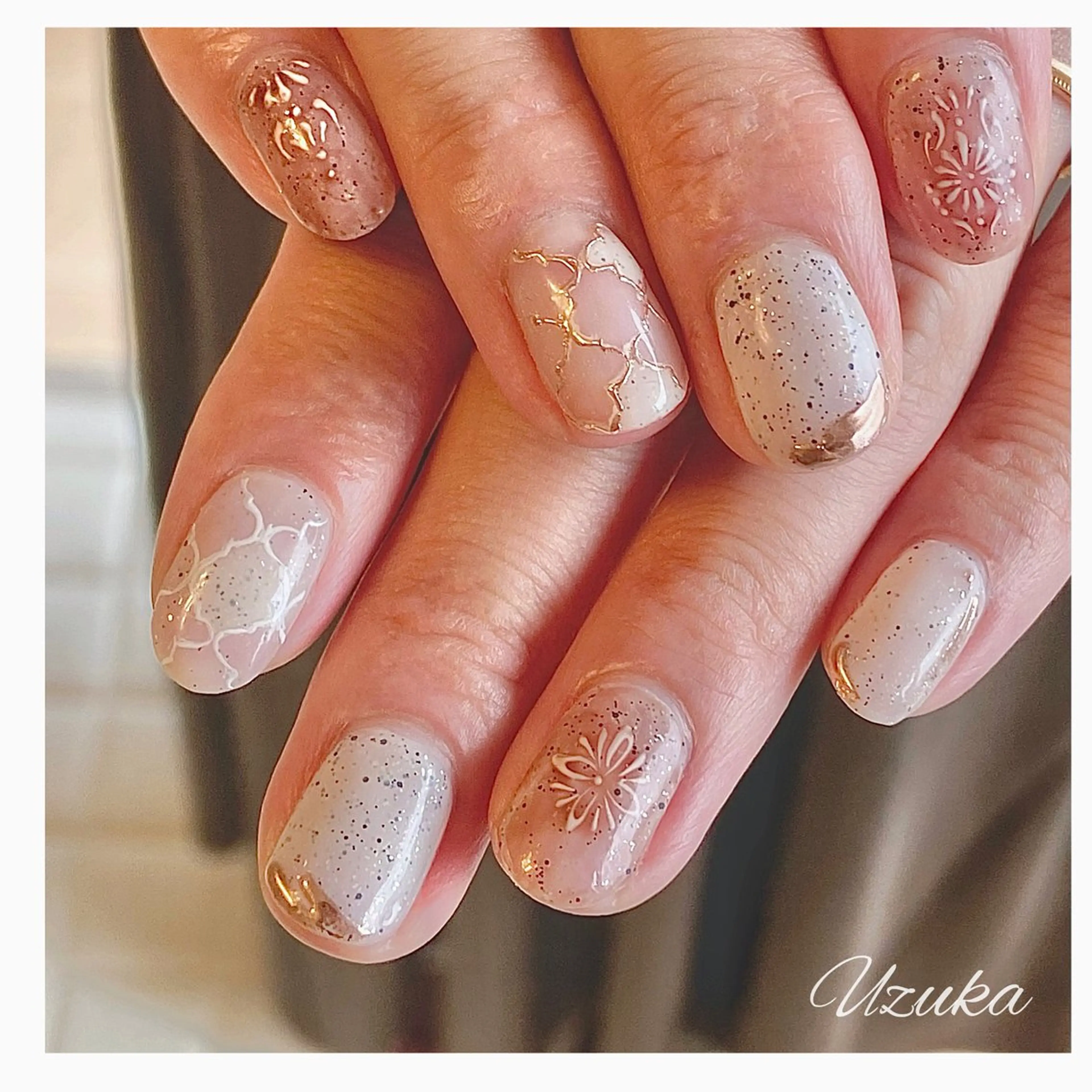 ネイル アートネイル ミラーネイル 【 enn 】 Uzuka Yukaのネイルデザイン