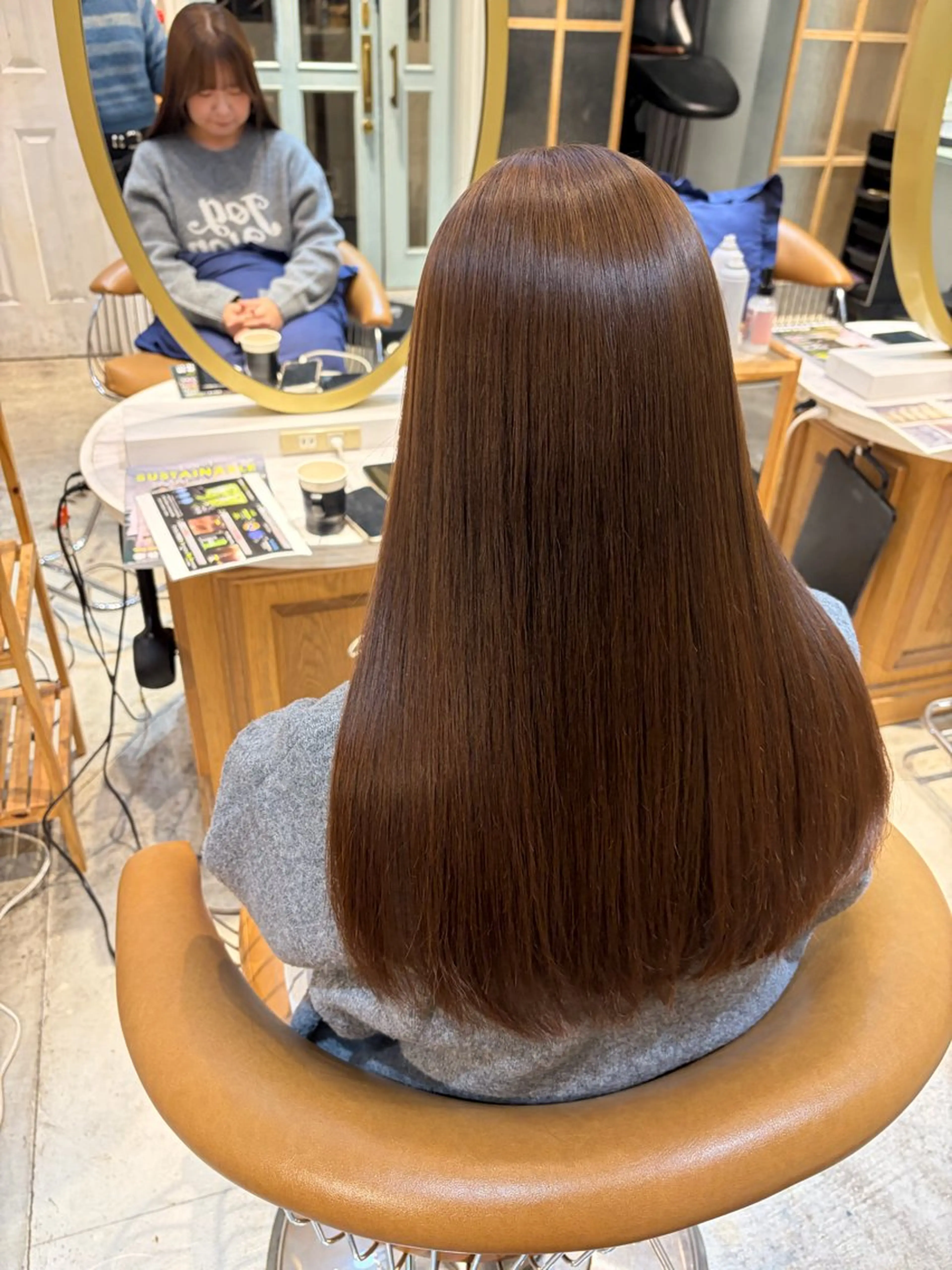 ロング 髪質改善 縮毛矯正 カット ヘアカラー トリートメント ヘアセット 髪質改善/ボブ /韓国/erikoのヘアスタイル