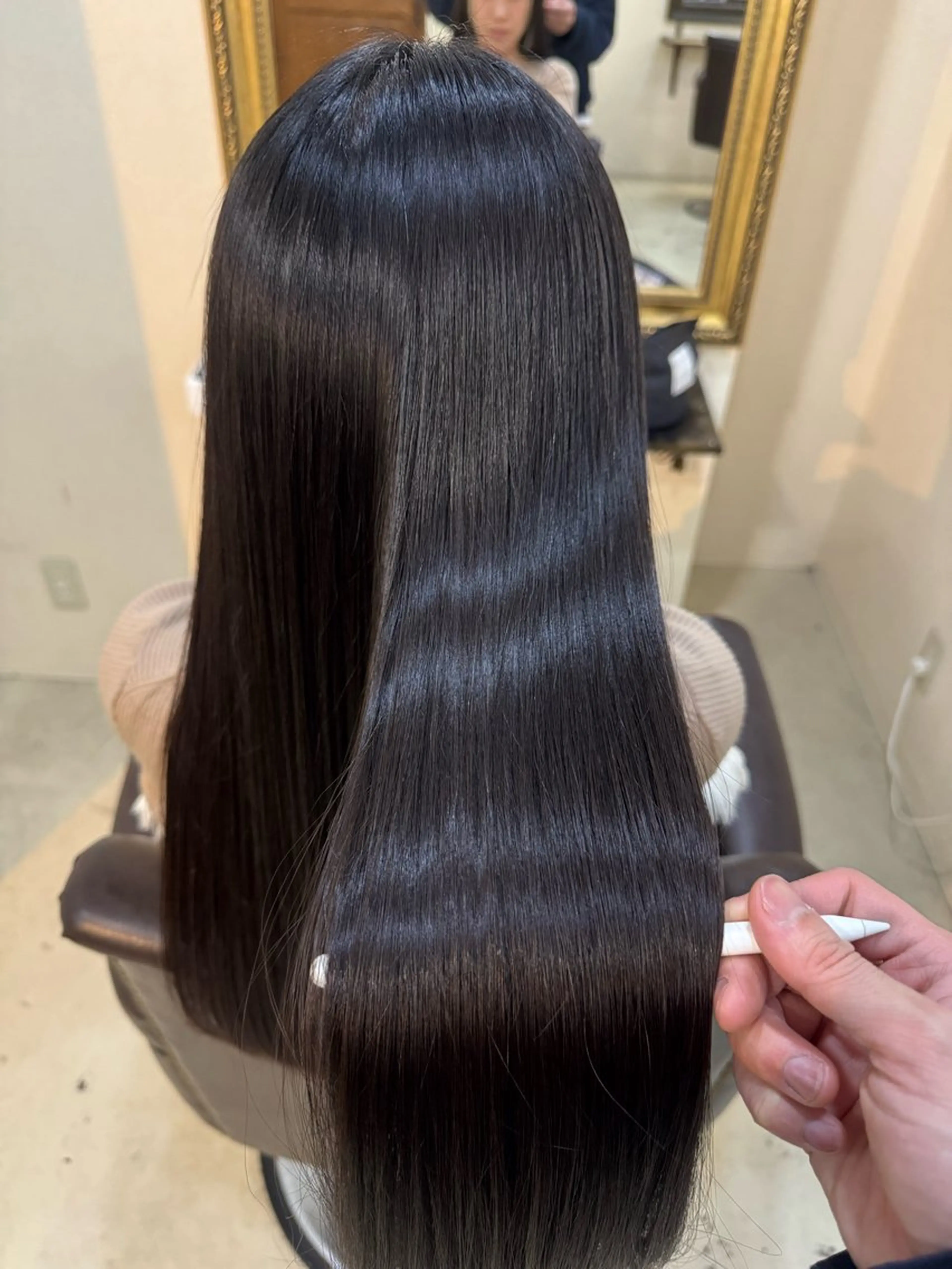 ロング 縮毛矯正 美容室　きのま所属・藤井 夕佳のヘアスタイル