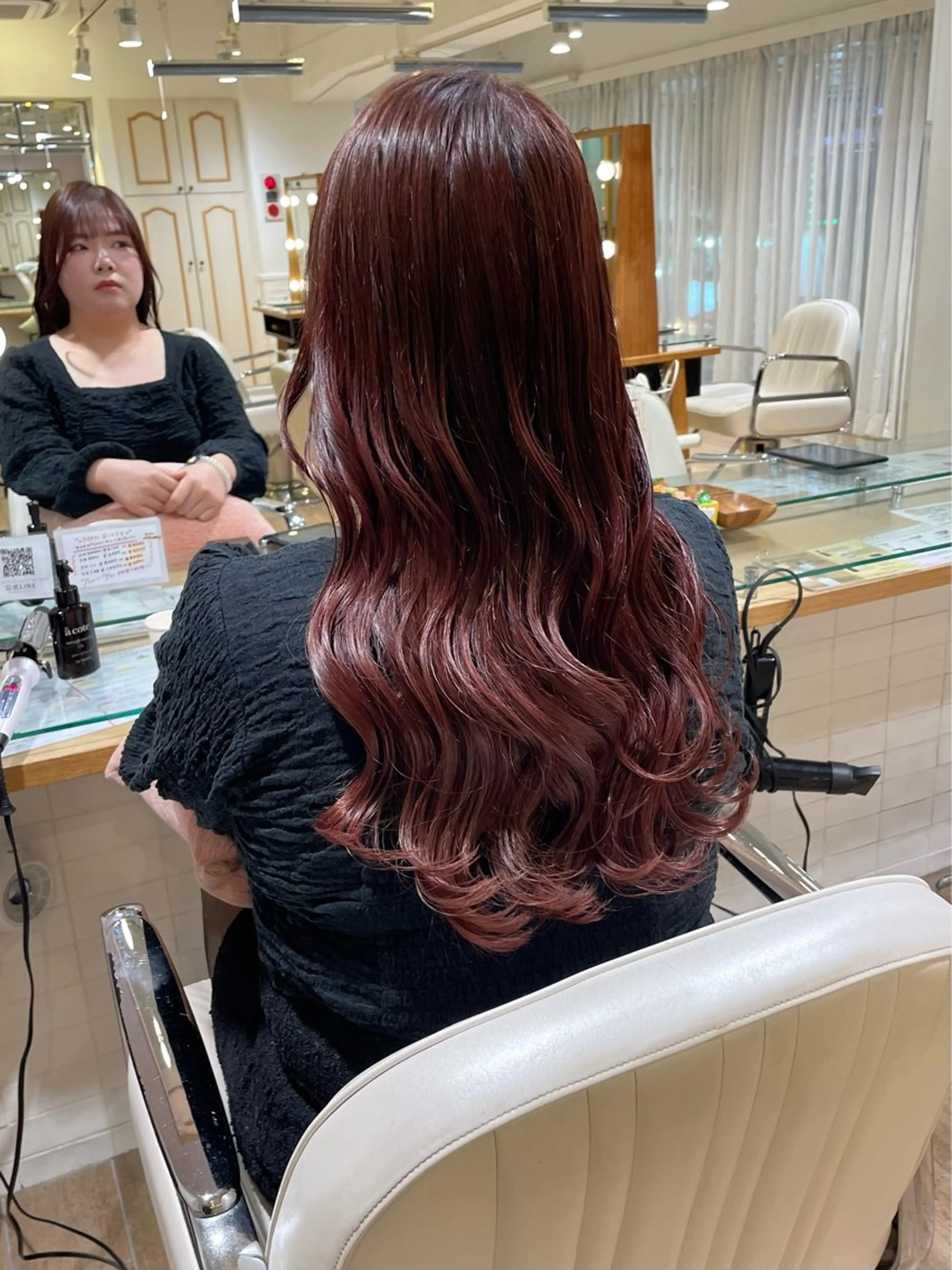 セミロング カラー ヘアアレンジ カット ヘアカラー トリートメント ハイトーンピンク🍑 ブリーチ🍑RINAのヘアスタイル