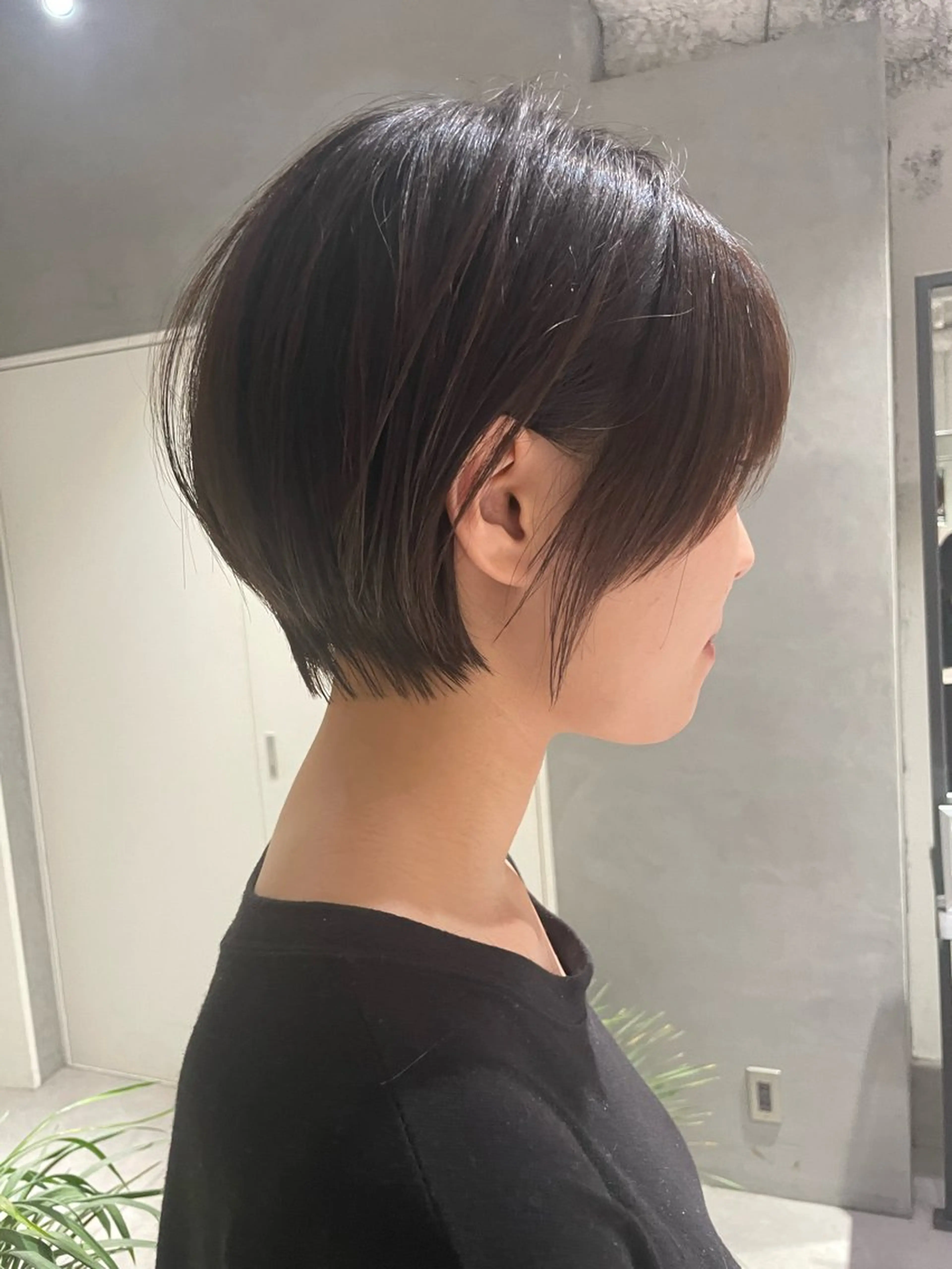 ショート 美髪矯正/艶カラー ボブ/栄/鐘ヶ江純也のヘアスタイル