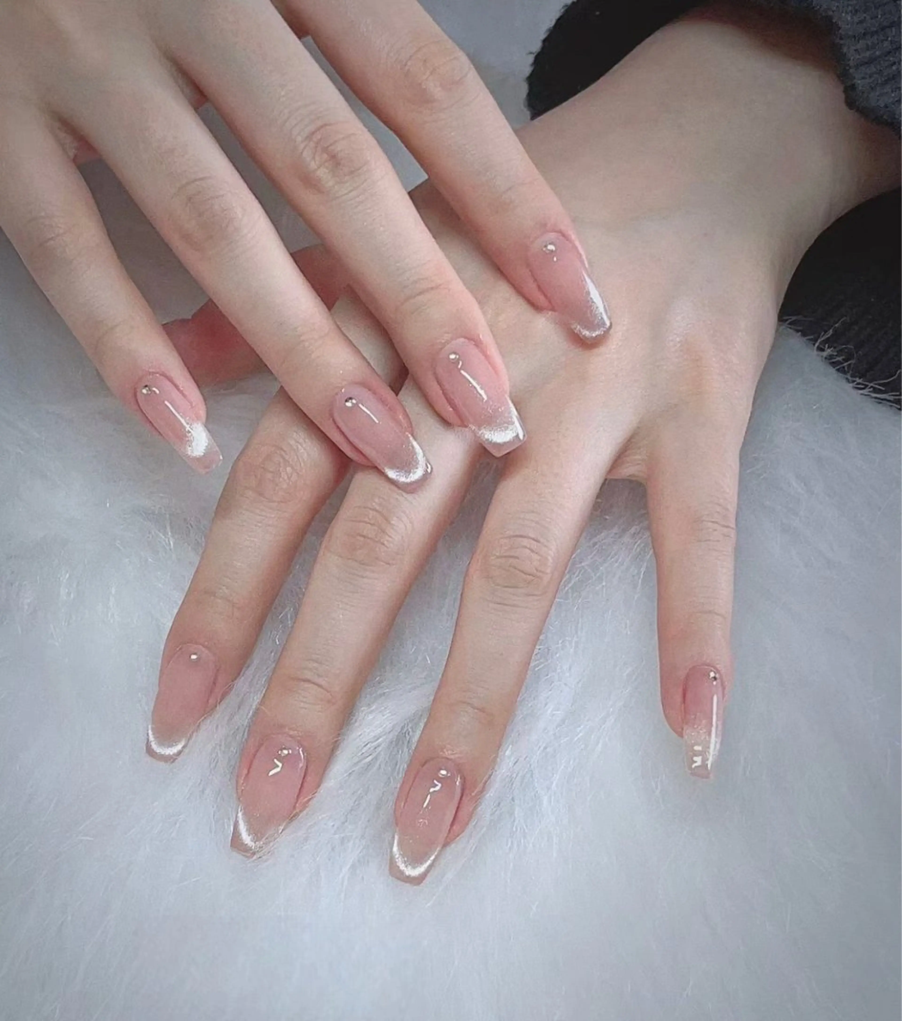 ネイル ハート ミラーネイル 持ち込み ピンク ワンホンネイル July Nailのネイルデザイン