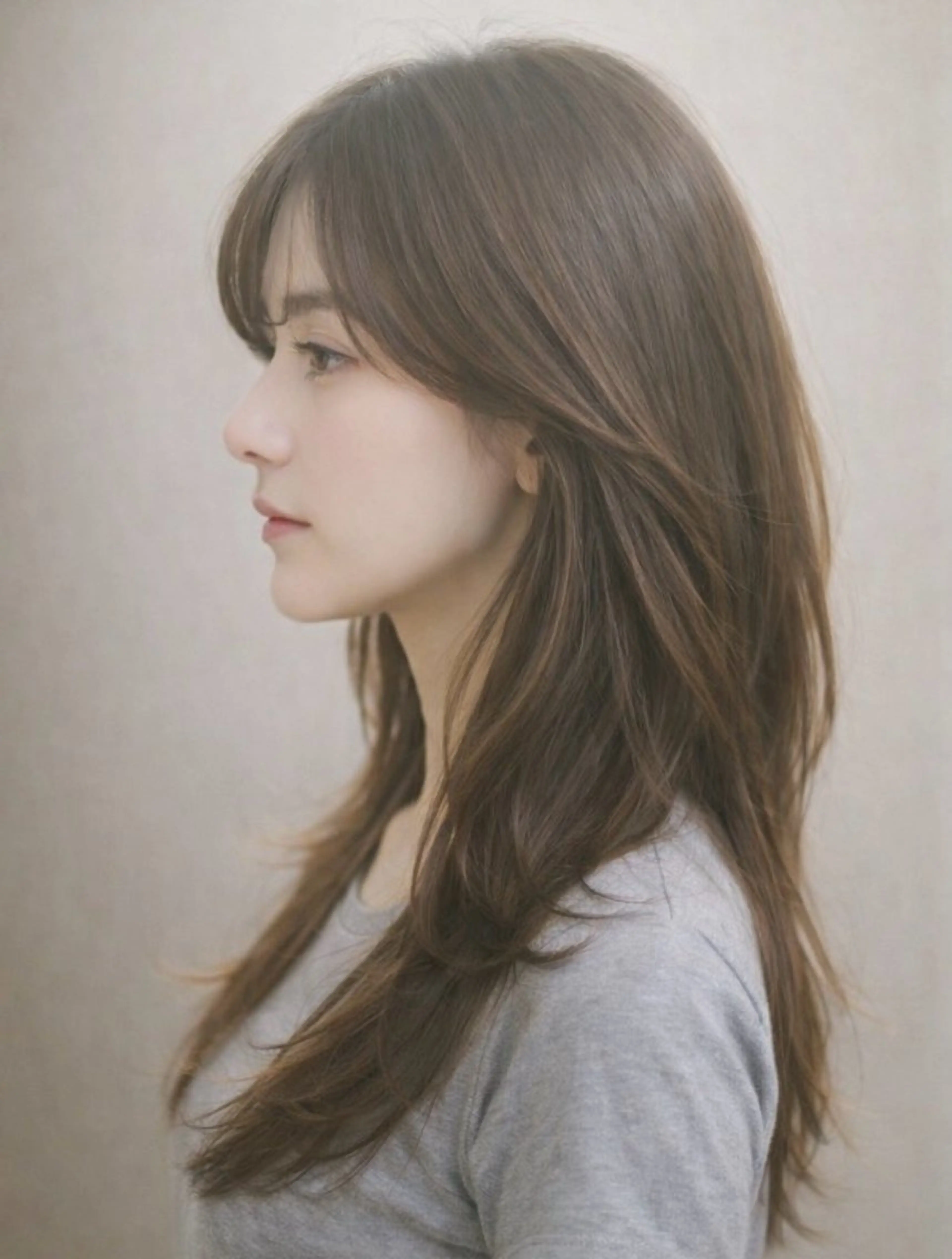 ロング カット ヘアカラー トリートメント M.SLASH 大元研二のヘアスタイル