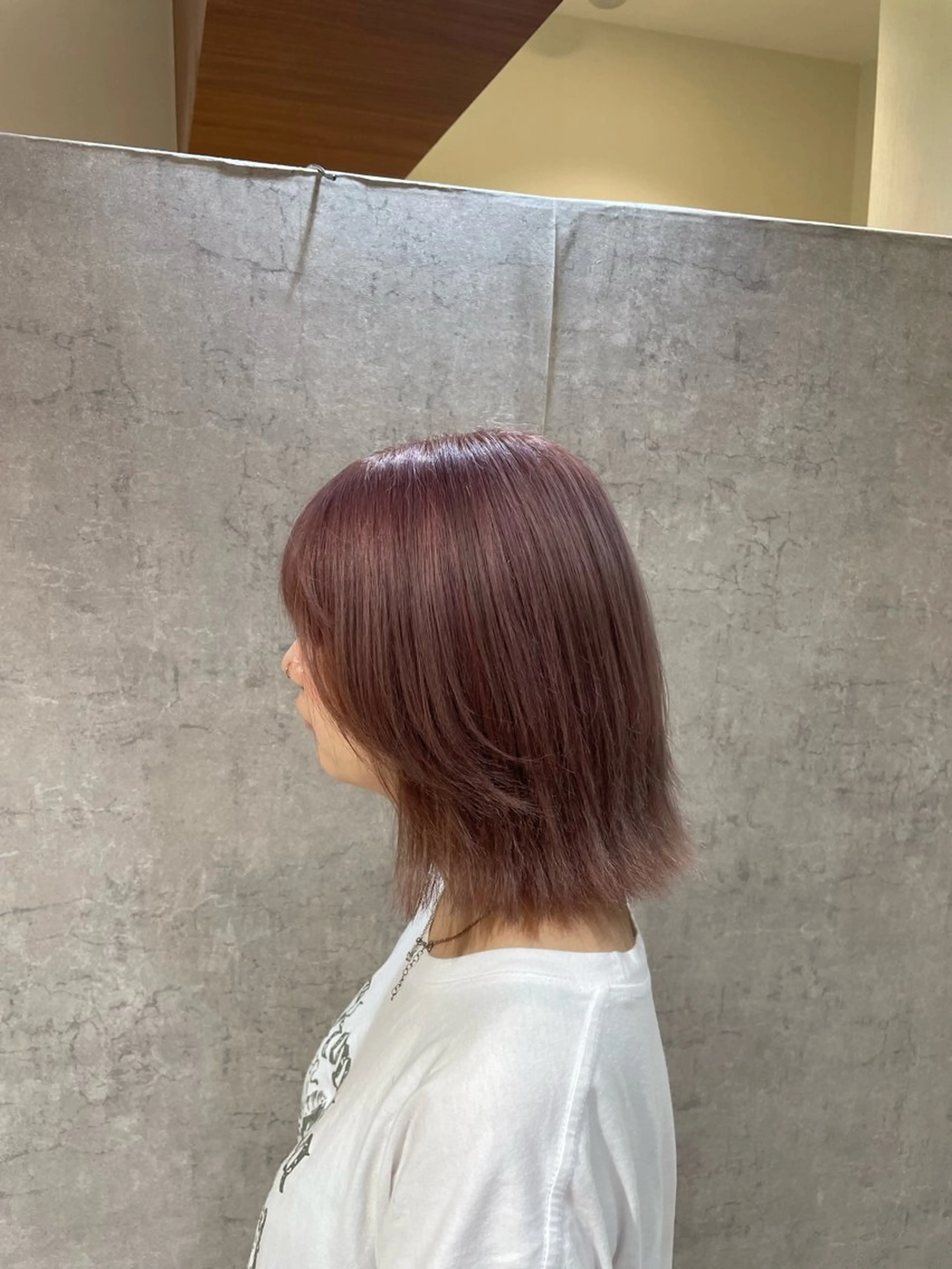 ミディアム カラー ベージュカラー ピンクカラー ピンクベージュ Ace栄所属・メンズ専門/ メンズパーマ/ゆうとのヘアスタイル