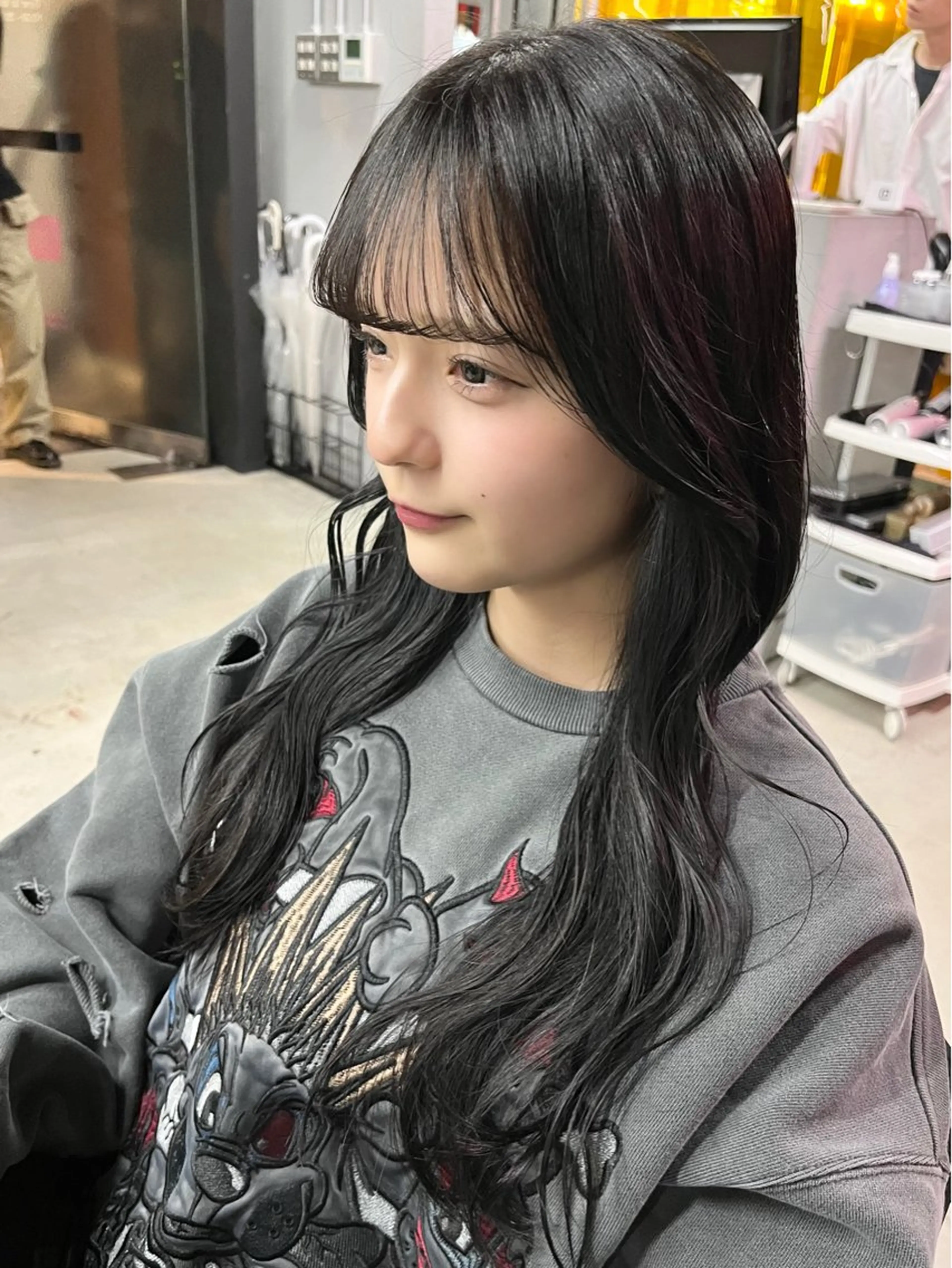 ロング カット ヘアカラー トリートメント col sapporo所属・あざと可愛い💓 盛れる顔まわり/uiのヘアスタイル