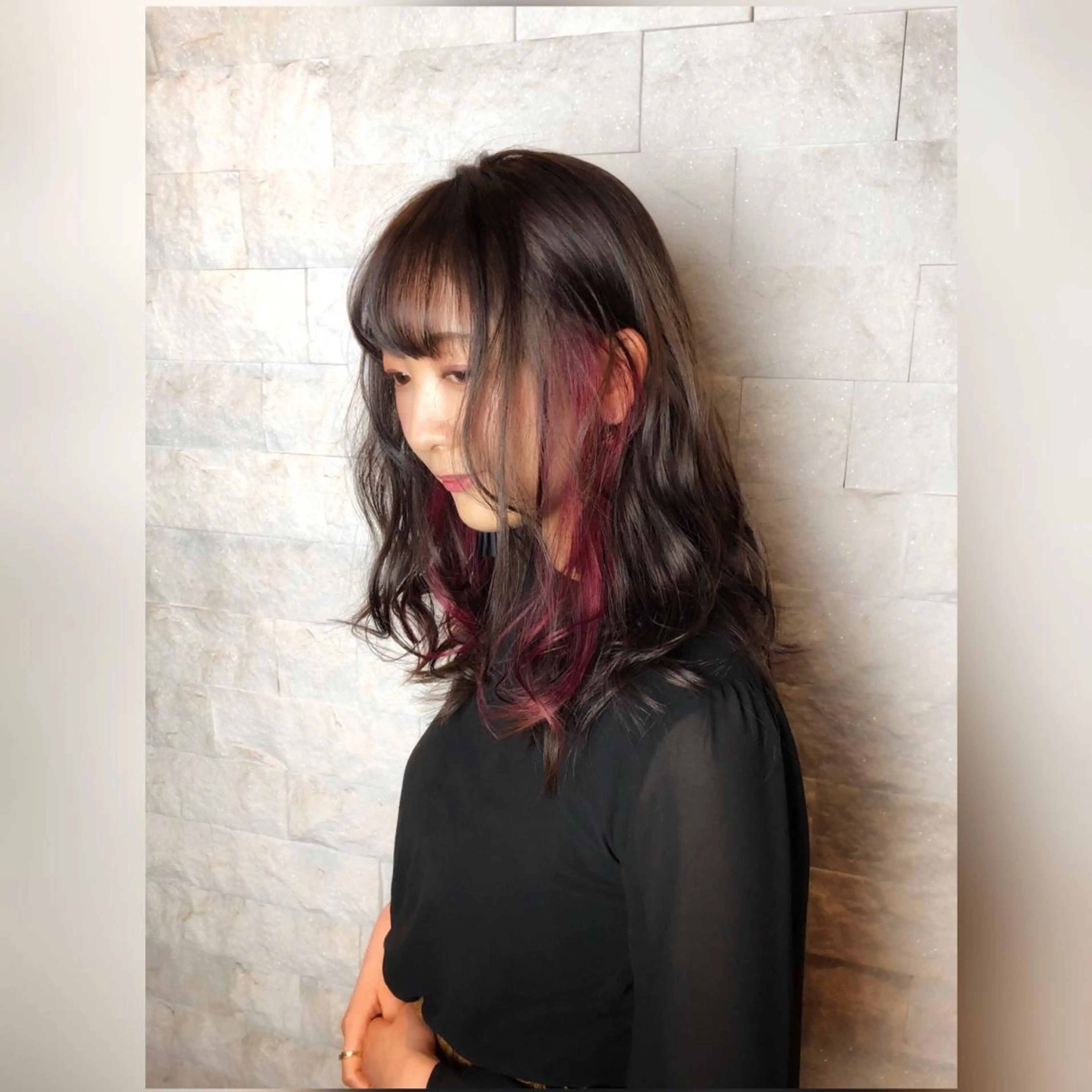 セミロング 圧倒的美髪ストレート ツダケイタロウのヘアスタイル