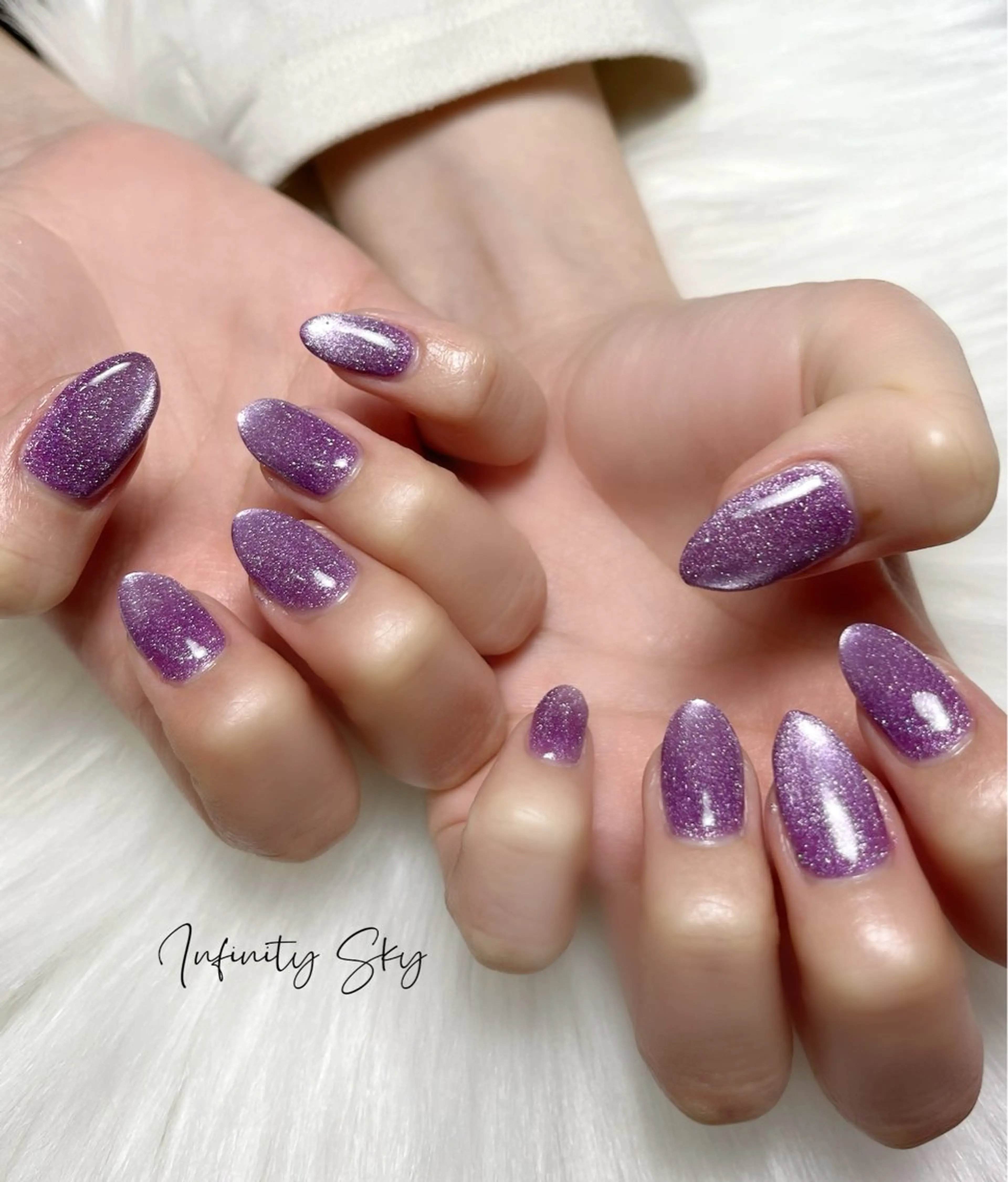 ネイル パープル 春ネイル infinity skyのネイルデザイン