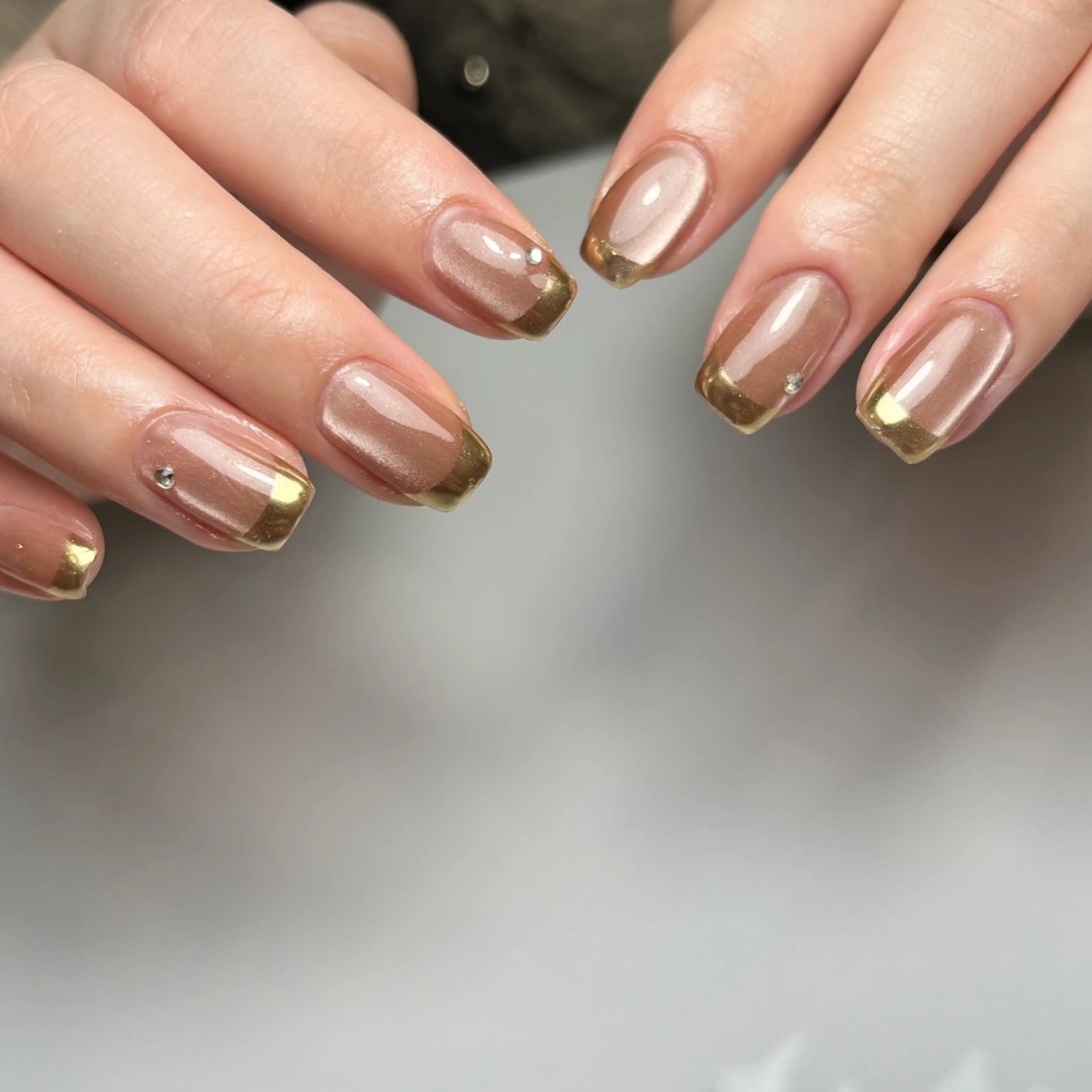 ネイル フレンチネイル マグネットネイル ミラーネイル ハンドネイル ballie／小野原 なつみのネイルデザイン