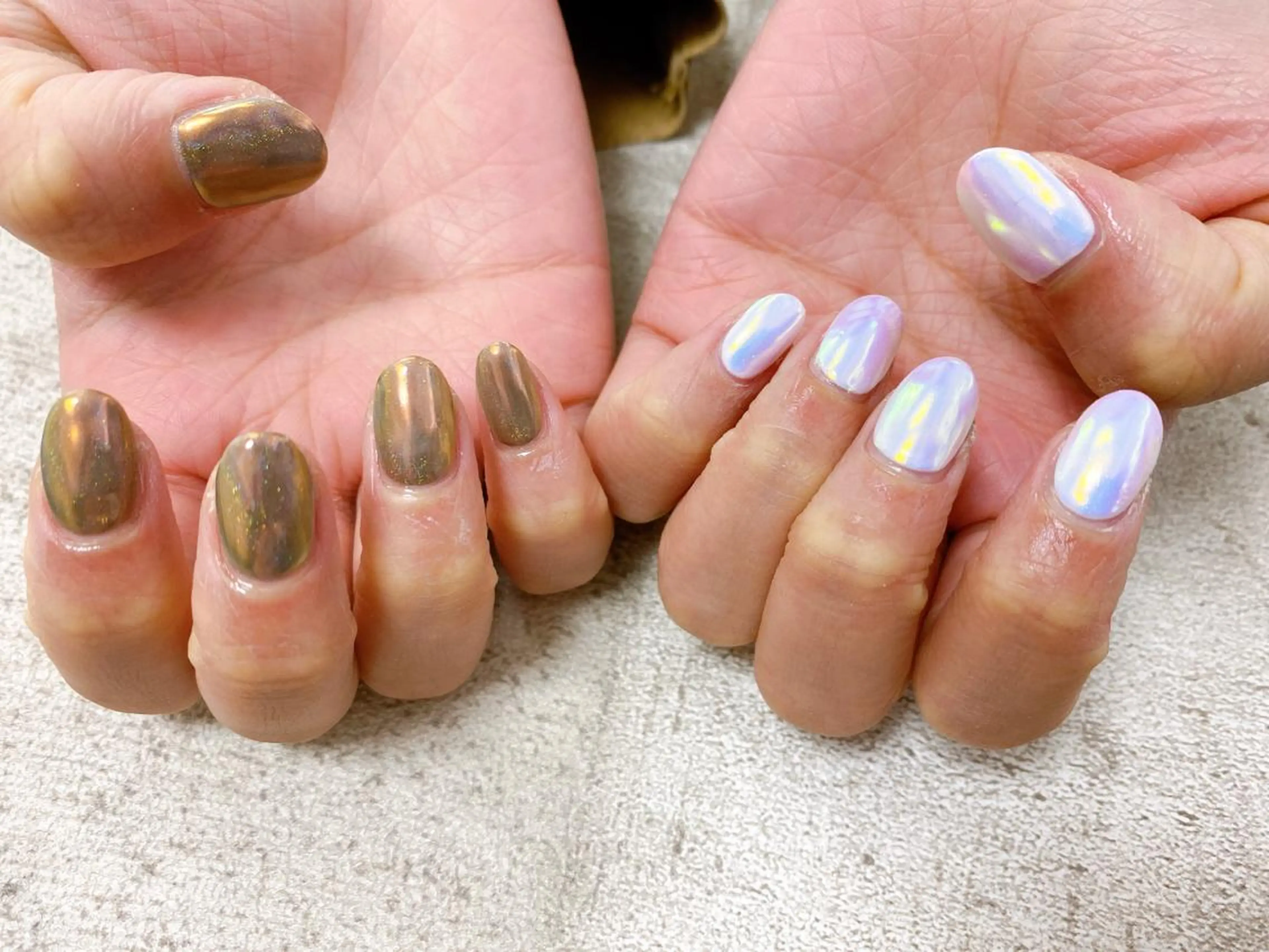 ネイル ミラーネイル ハンドネイル Mogu nail 二子玉川のネイルデザイン