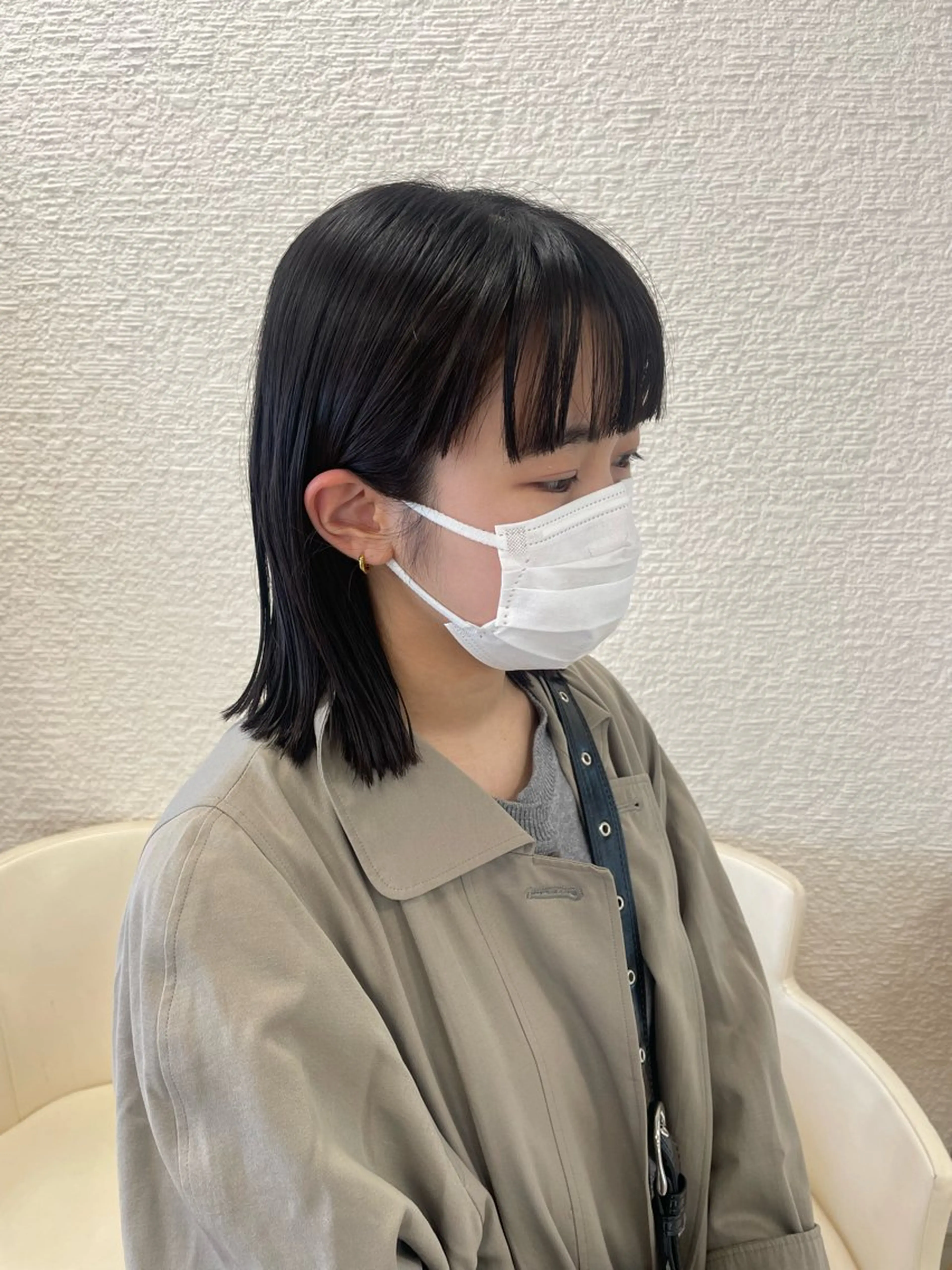 ミディアム 透明感ワンカラー🎀 レイヤー/AOのヘアスタイル