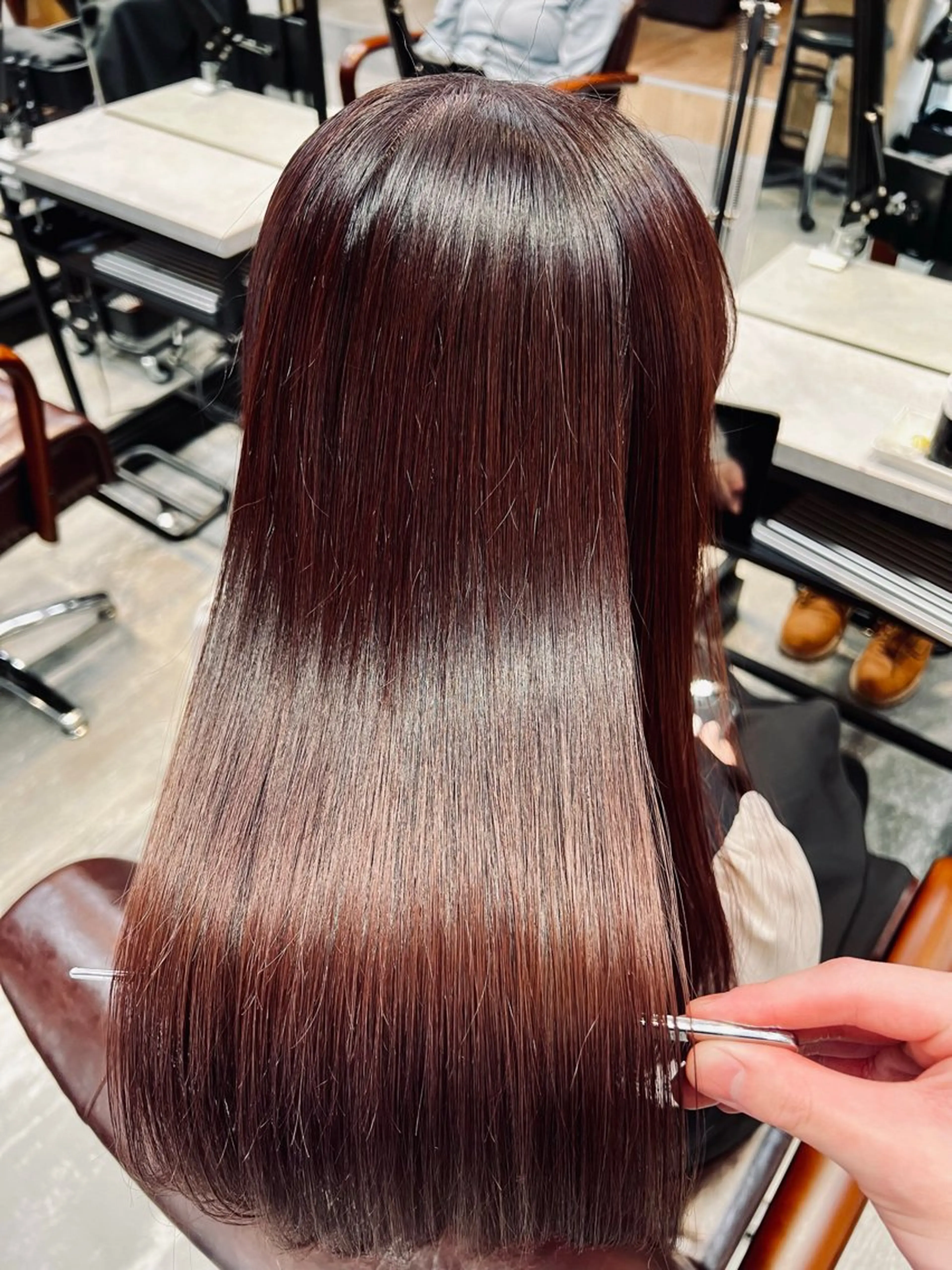 ロング カット ヘアカラー トリートメント 韓国レイヤー×ツヤ髪 /TAICHI🤍のヘアスタイル