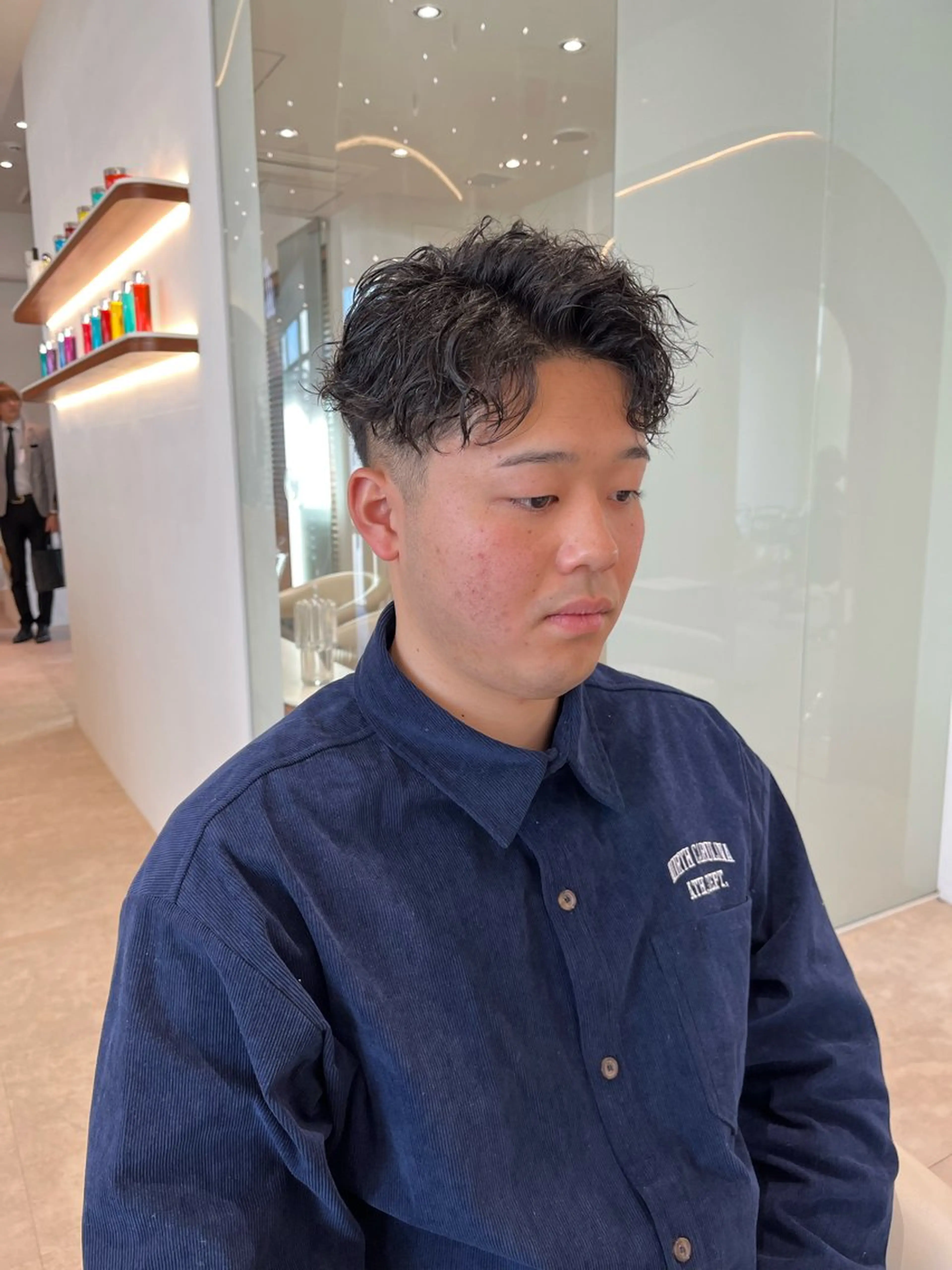 ショート パーマ ツイストスパイラルパーマ スパイラルパーマ soen所属・⚡メンズパーマフ ェードカットTomyのヘアスタイル