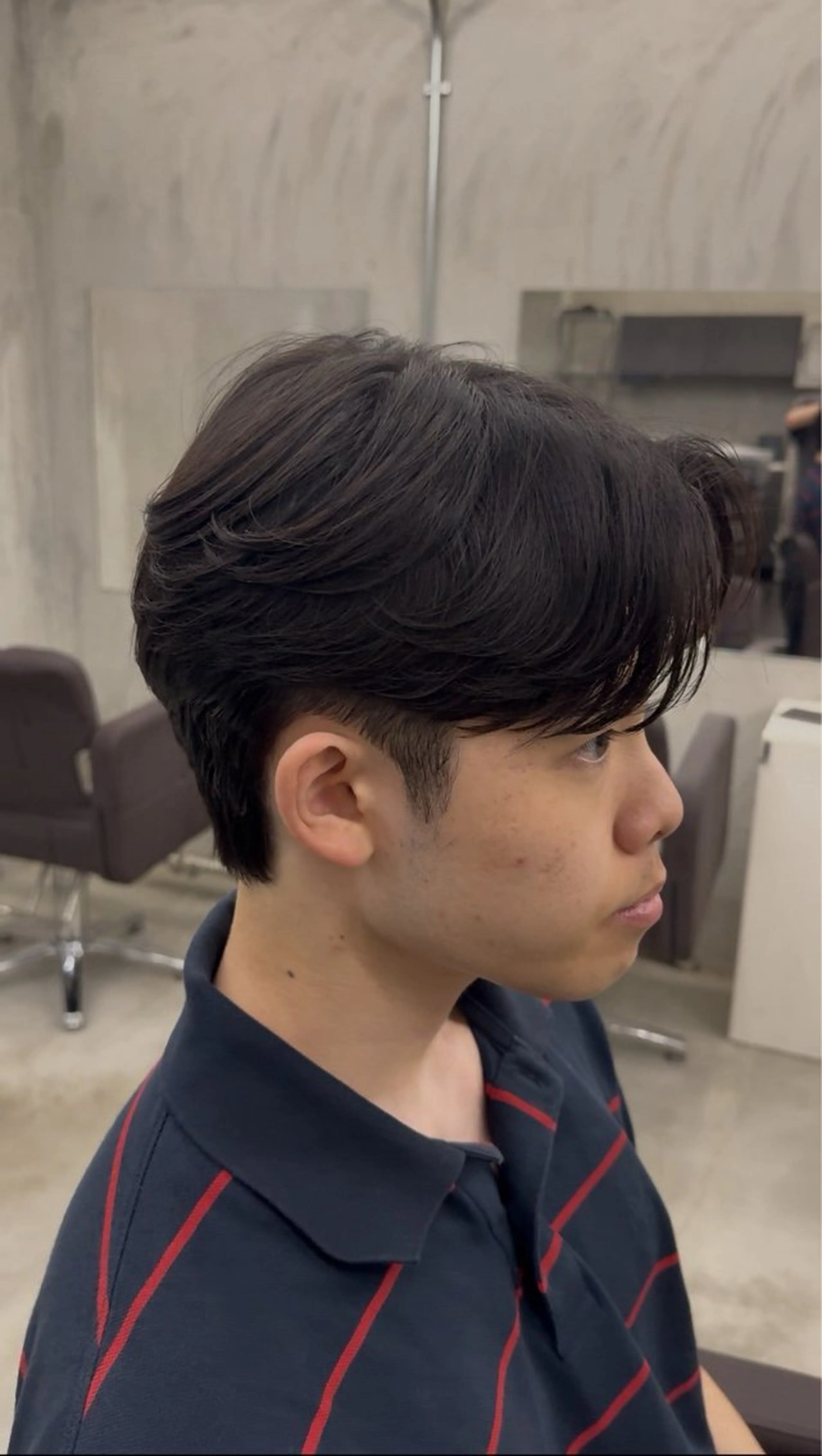 先着5名様メンズ曲がる縮毛矯正(ナチュラルセンターパート)の写真