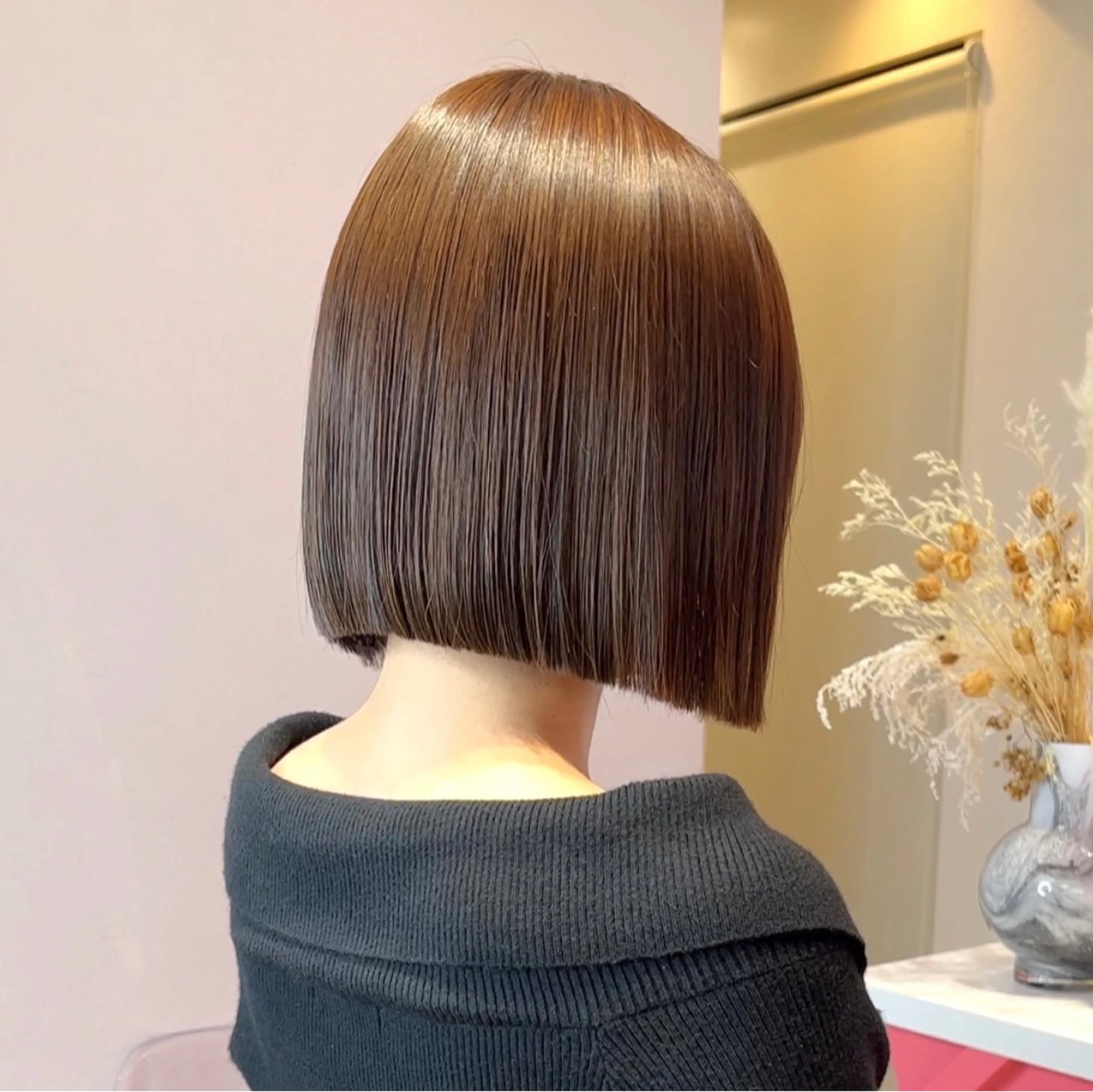 ショート カット 縮毛矯正 トリートメント 莉乃/縮毛矯正/髪質 改善/艶カラーのヘアスタイル