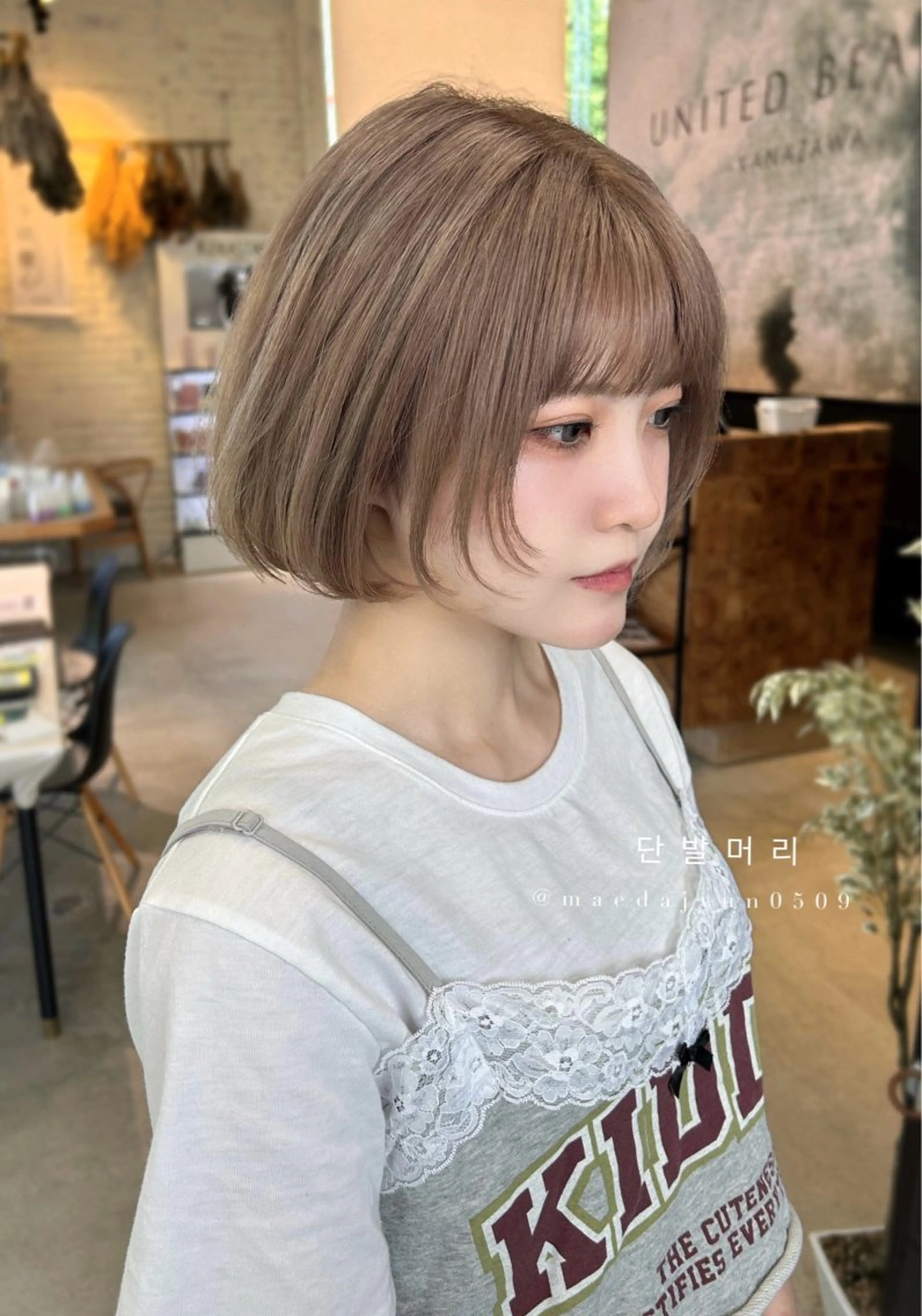 ショート 韓国風ヘア MAEDA 西金沢美容室のヘアスタイル