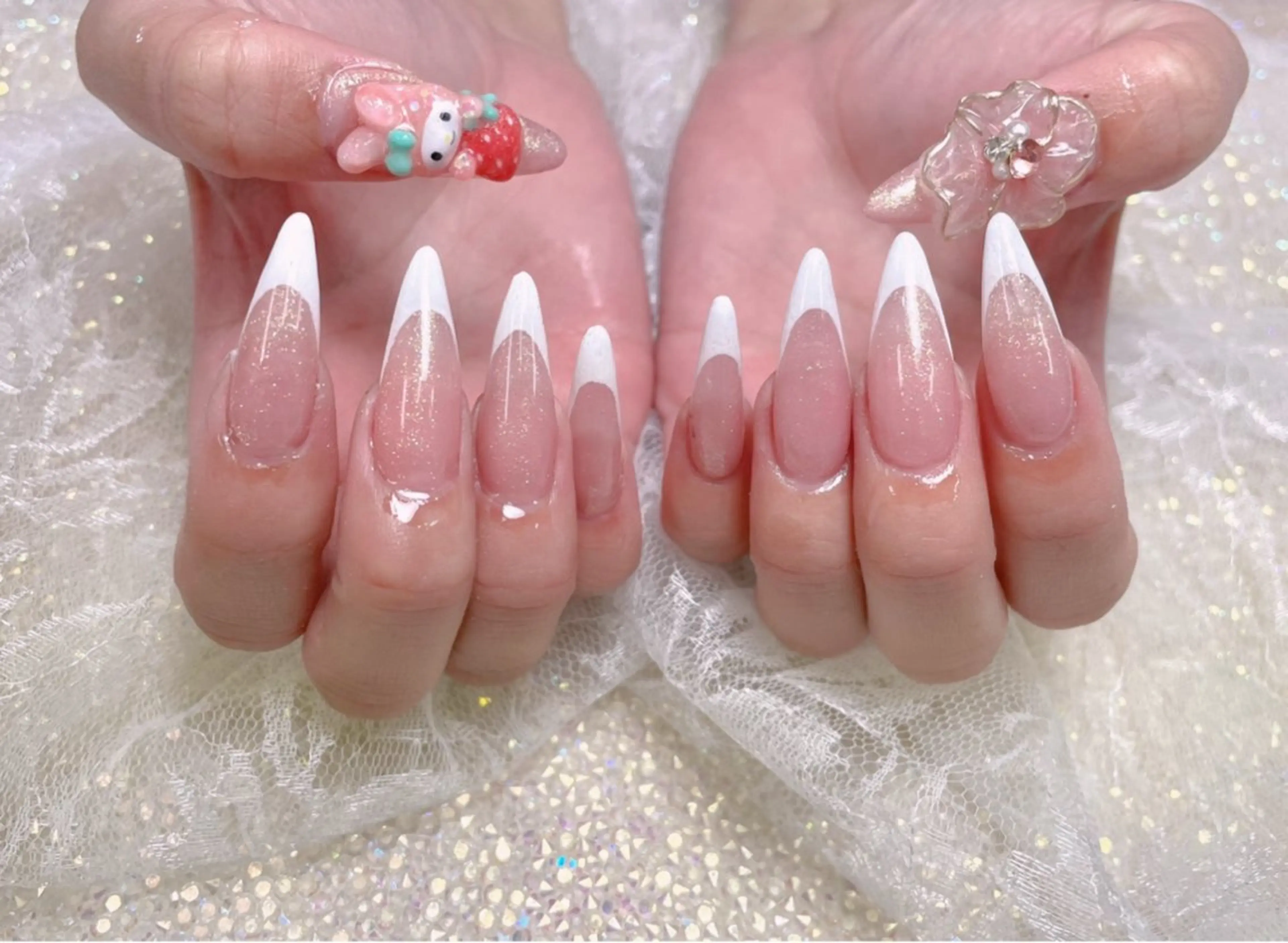 ネイル フレンチネイル ハンドネイル ゆりか ジョアアンジェ福島のネイルデザイン