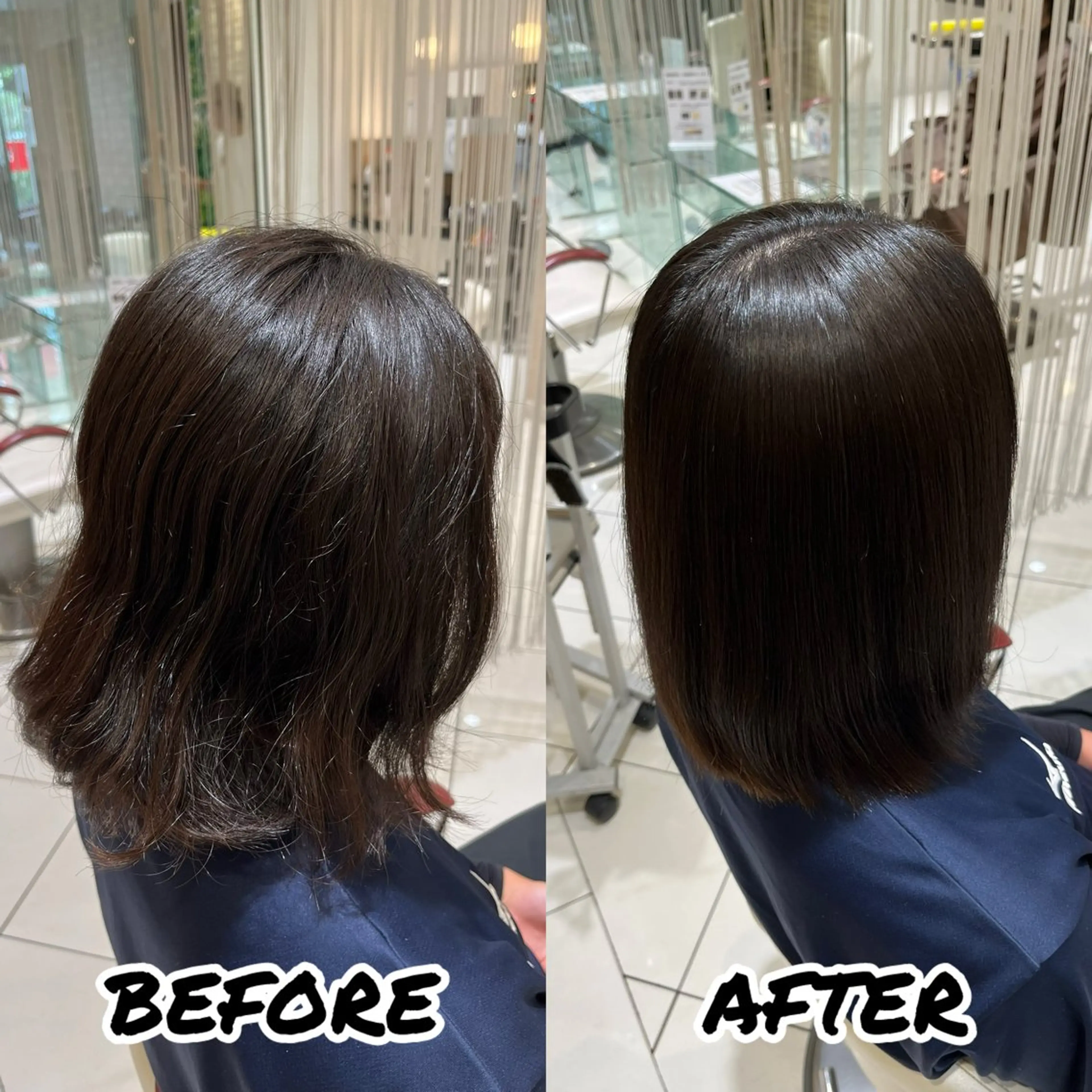 ミディアム カット 縮毛矯正 トリートメント 髪質改善美容師 鈴木のヘアスタイル