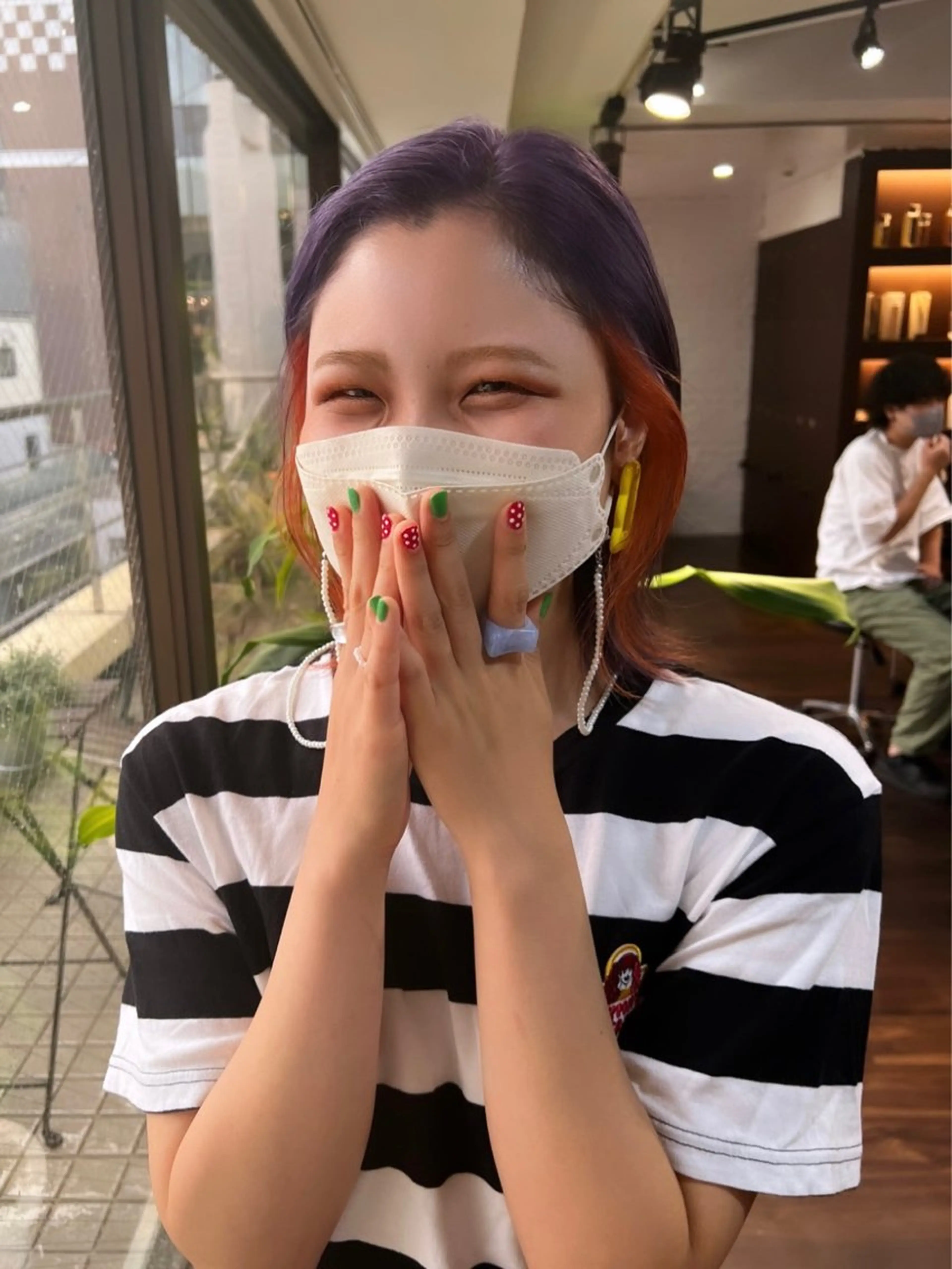 ミディアム カラー ブリーチ ケアブリーチ 透明感カラー デザインカラー ダブルカラー nendo_hair所属・ハイトーン/ボブ 🎀sonokaのヘアスタイル