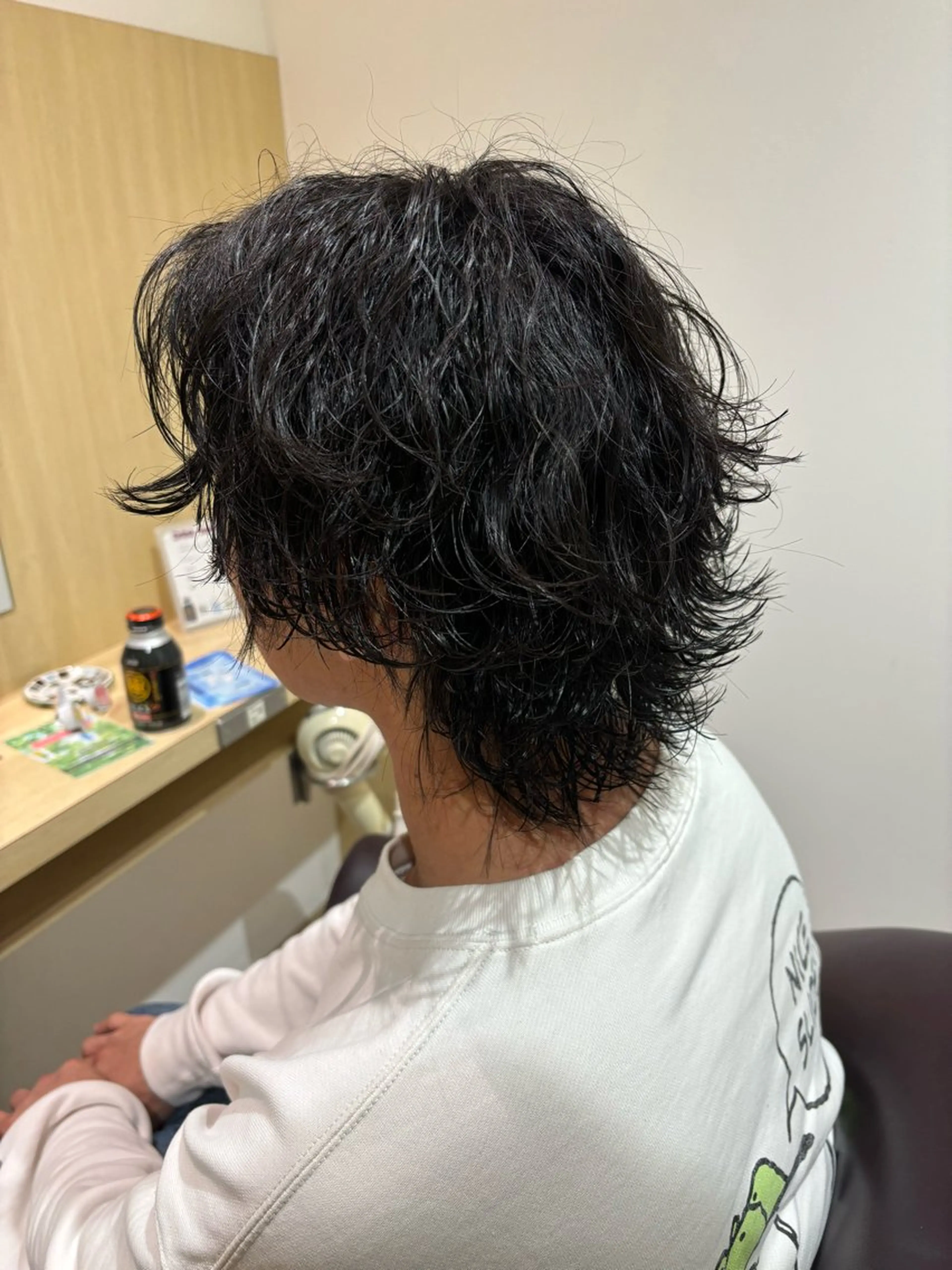 パーマ メンズ メンズパーマ メンズウルフカット ウルフカット カット パーマ ゆい/パーマ/レイヤ ー/似合わせカラーのヘアスタイル