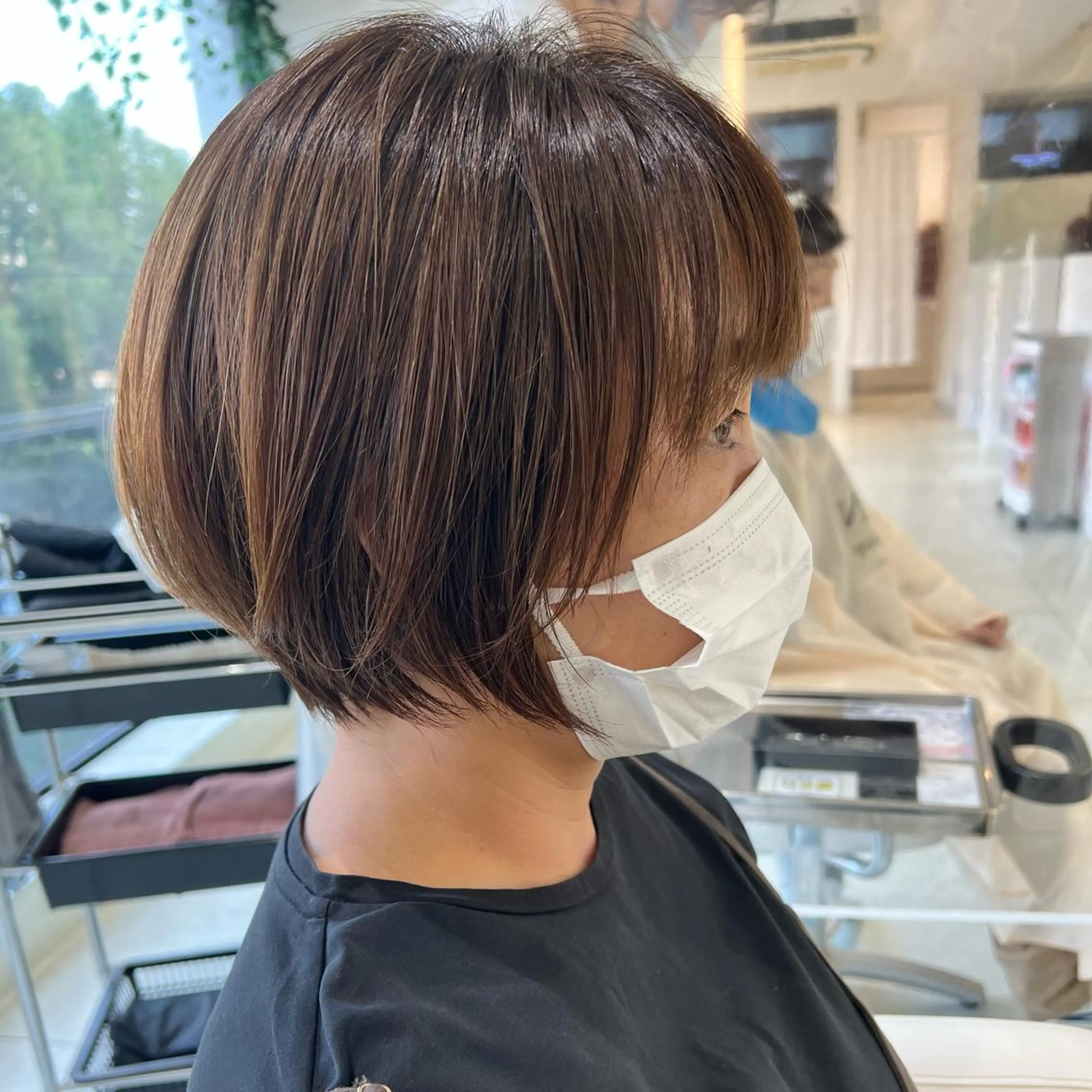 ショート カラー カット ヘアカラー ブリーチなしで透明感 カラー松内真太のヘアスタイル